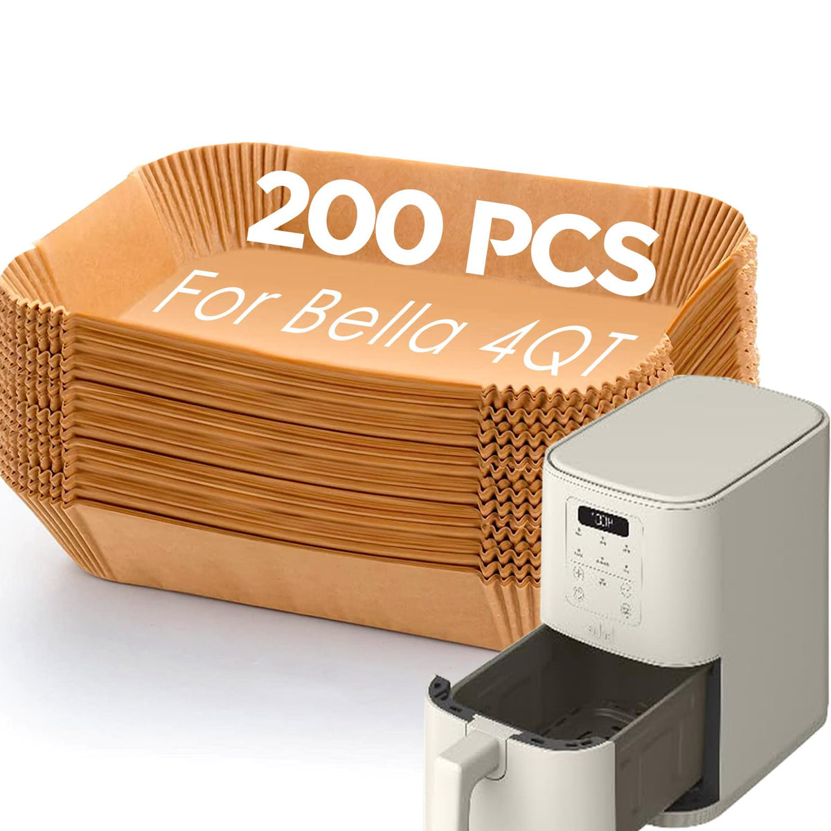 Bella 4Qt Slim air fryer liner for rectangle basket