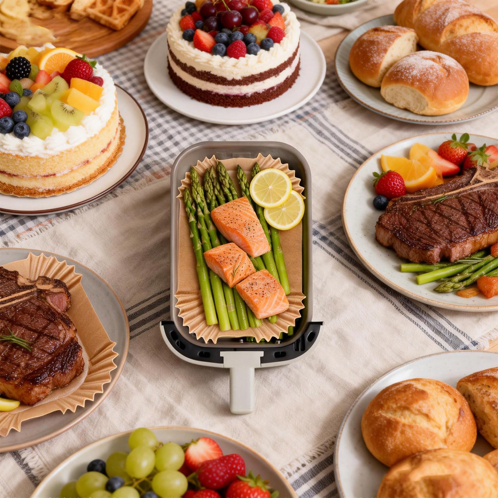 Bella and Ninja compatible liners for 4Qt Slim and dual baskets