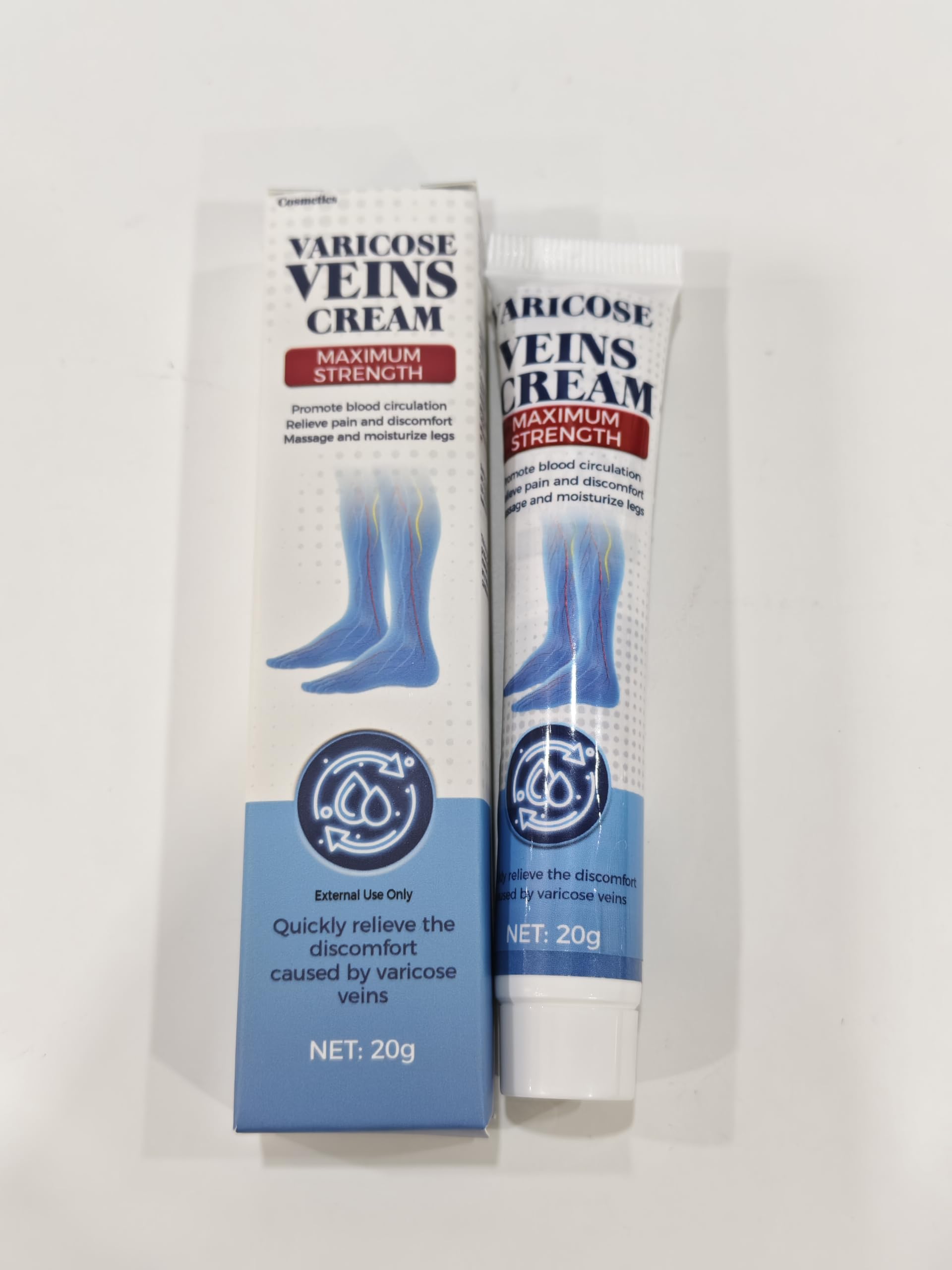 Easy to apply varicose veins cream direction close up