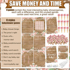 Wooden clothespins and pencils for baby shower activities