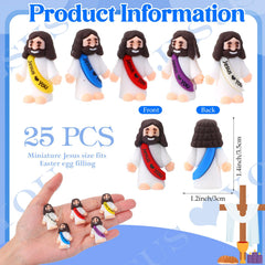 Rubber Bememo Jesus figure sized 1.2 x 1.4 inches