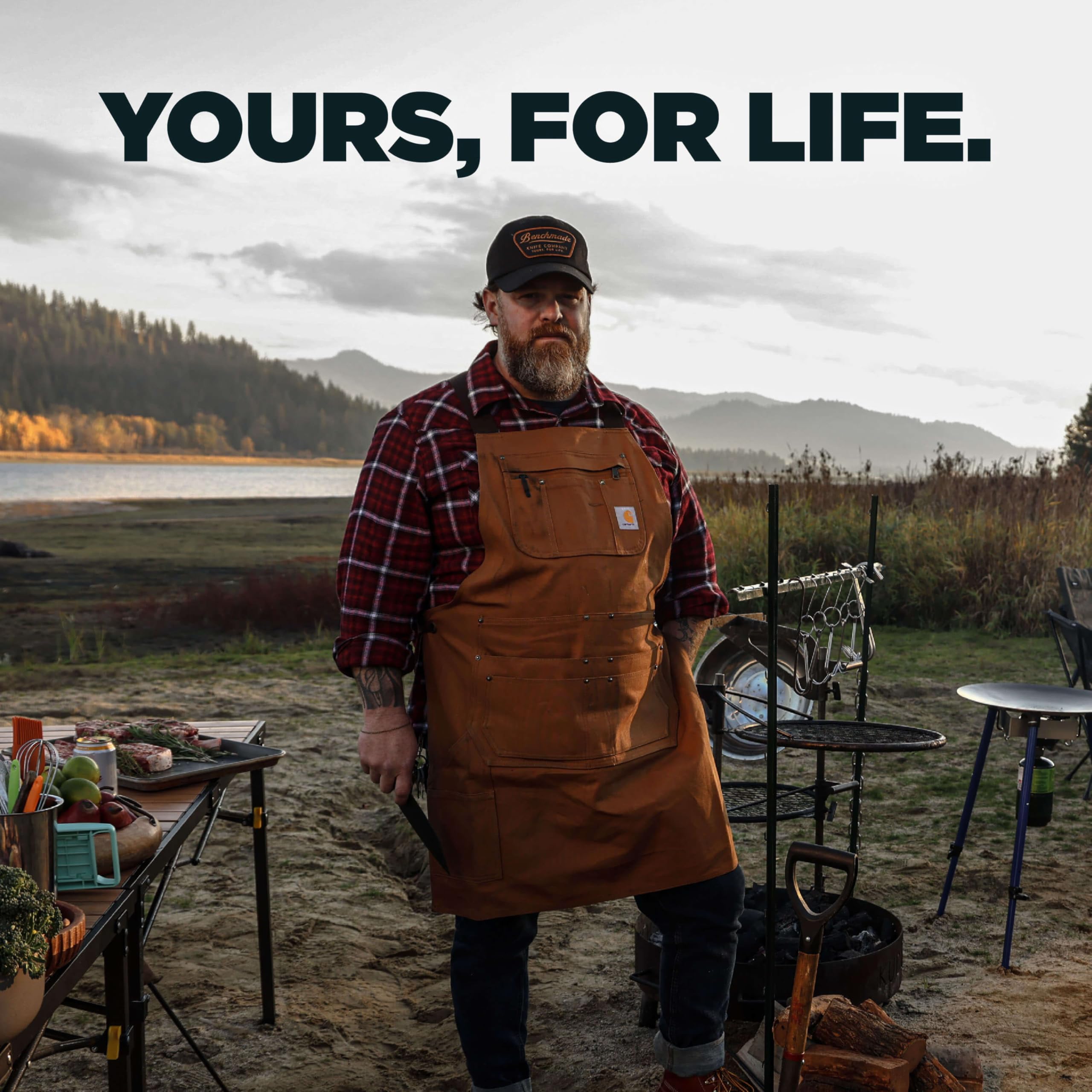 Outdoor and indoor cooking scenarios with Benchmade paring knife