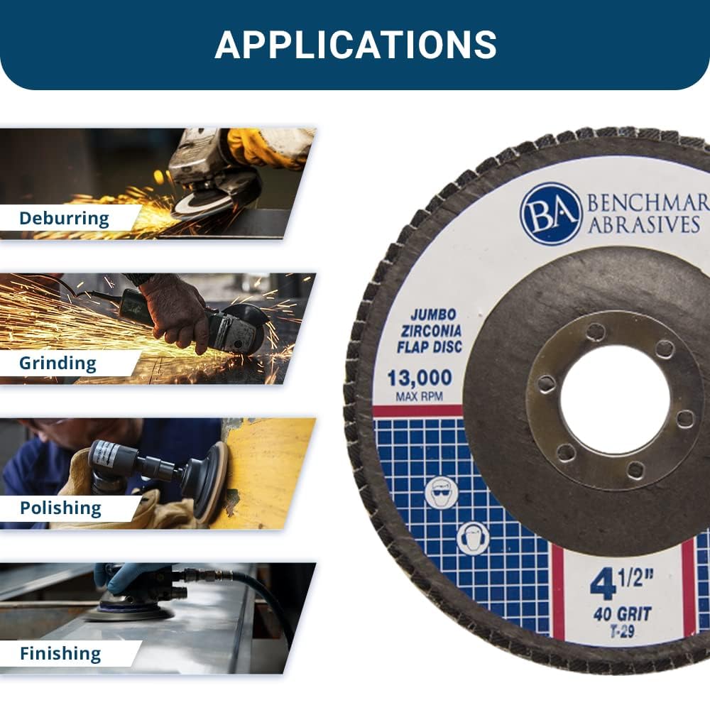 Flap disc designed for cast iron and steel applications