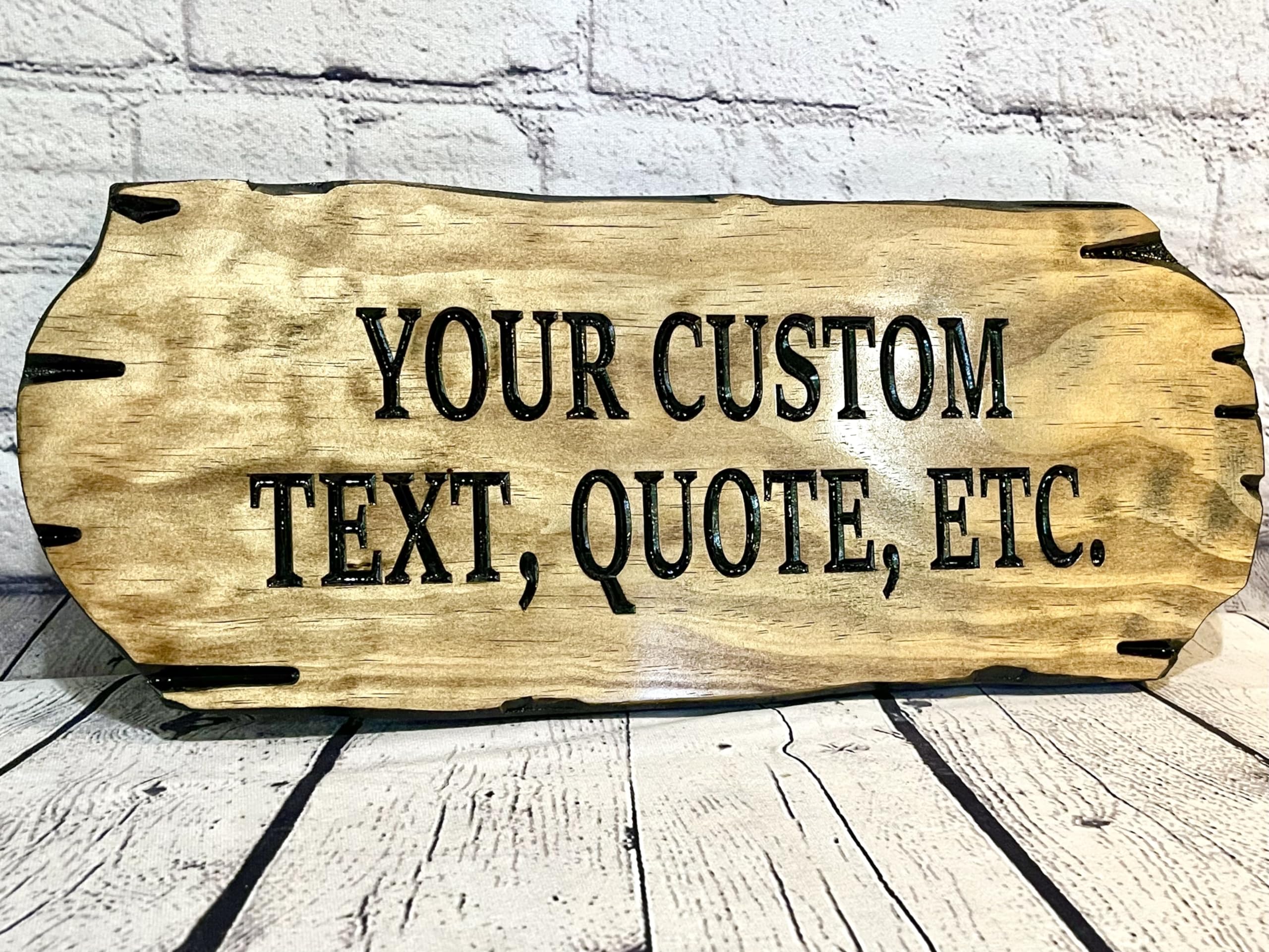 Benchmark Signs And Gifts Cabin sign pinewood carved