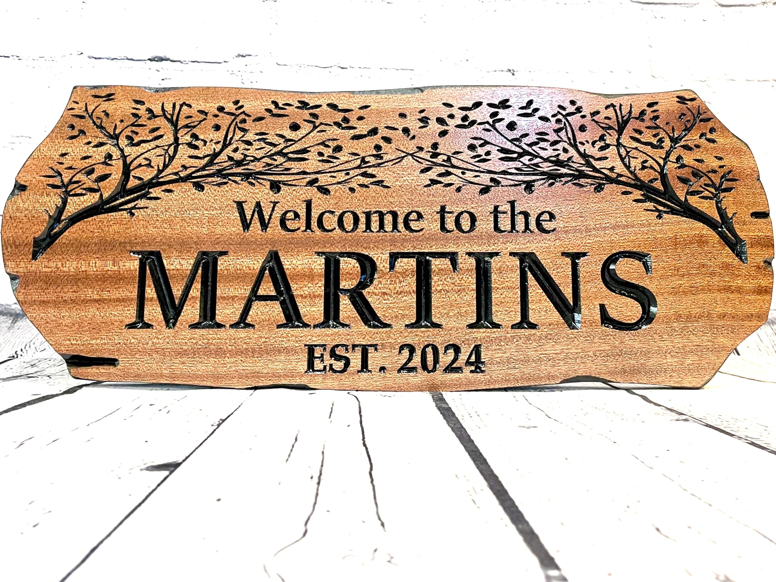 Custom wooden sign outdoor cabin by Benchmark Signs And Gifts