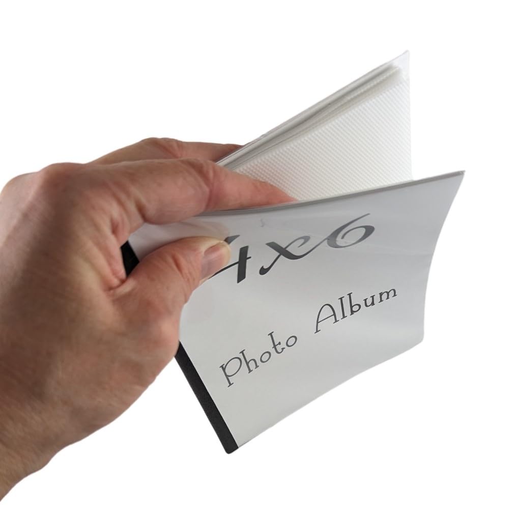 Clear photo sleeves with white mesh background