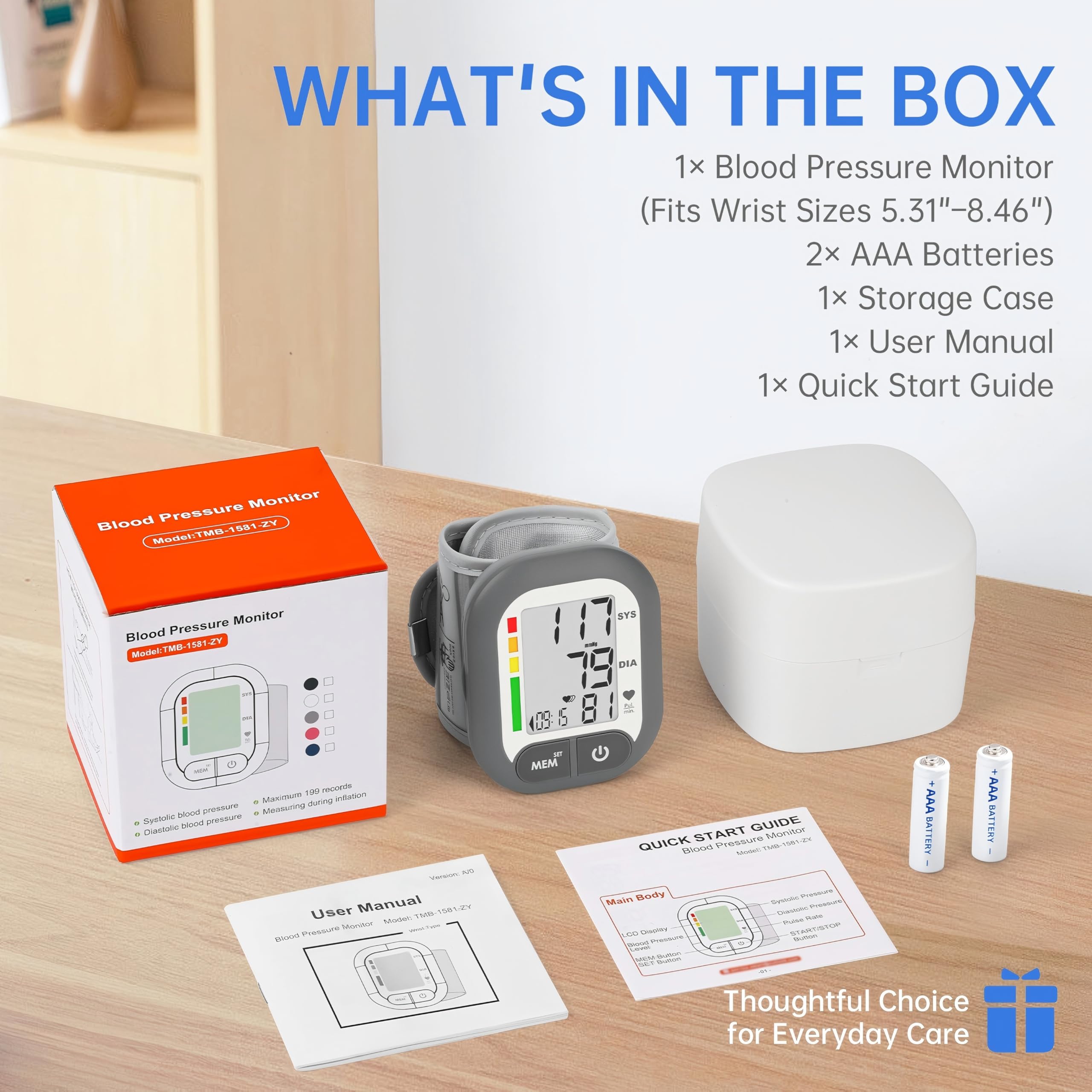 BENECEN blood pressure monitor in portable setup for home use