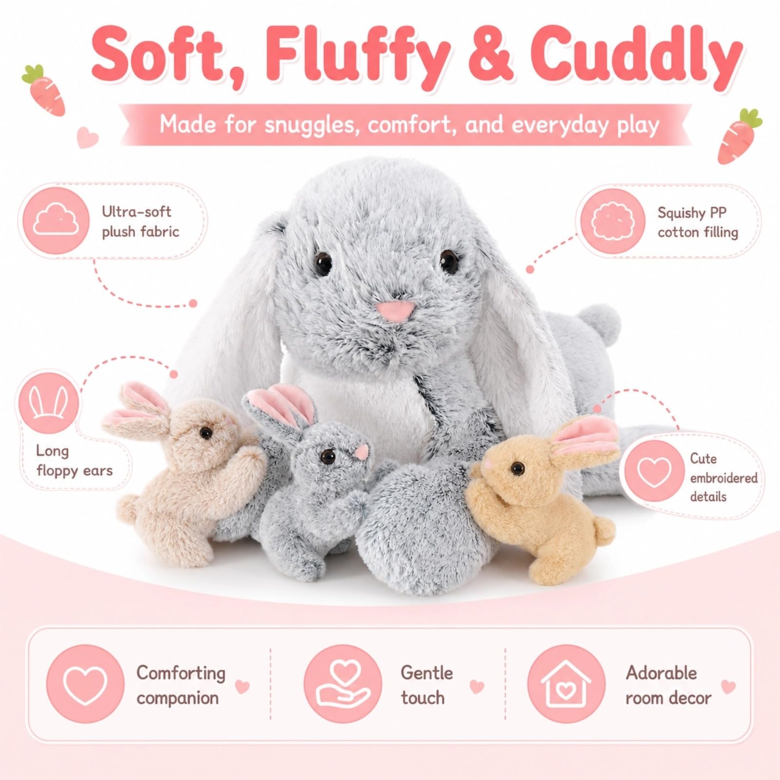 Bunny stuffed animal from BENINY vacuum packed may take 1-2 days to restore