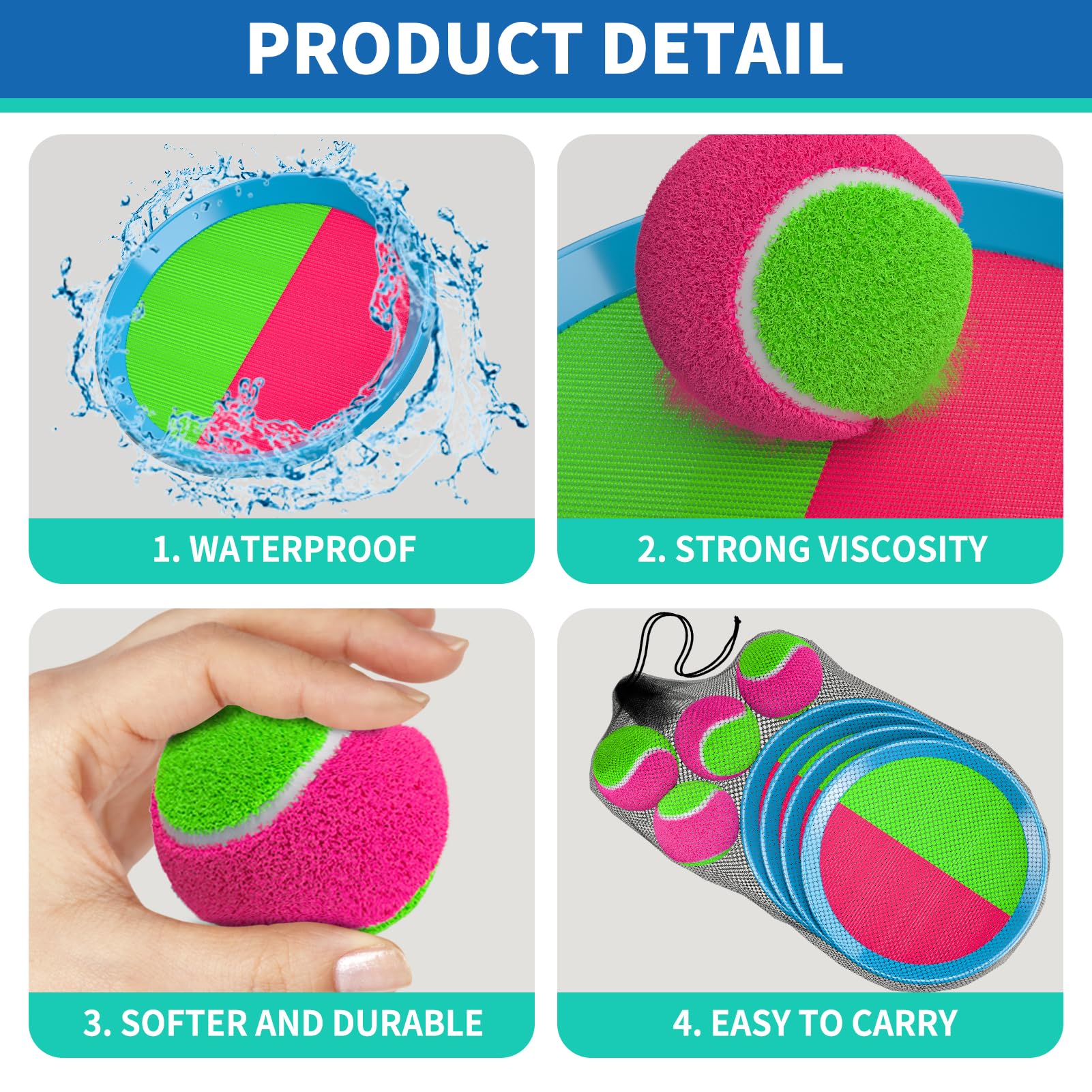Adjustable straps and waterproof padding on Bennol set
