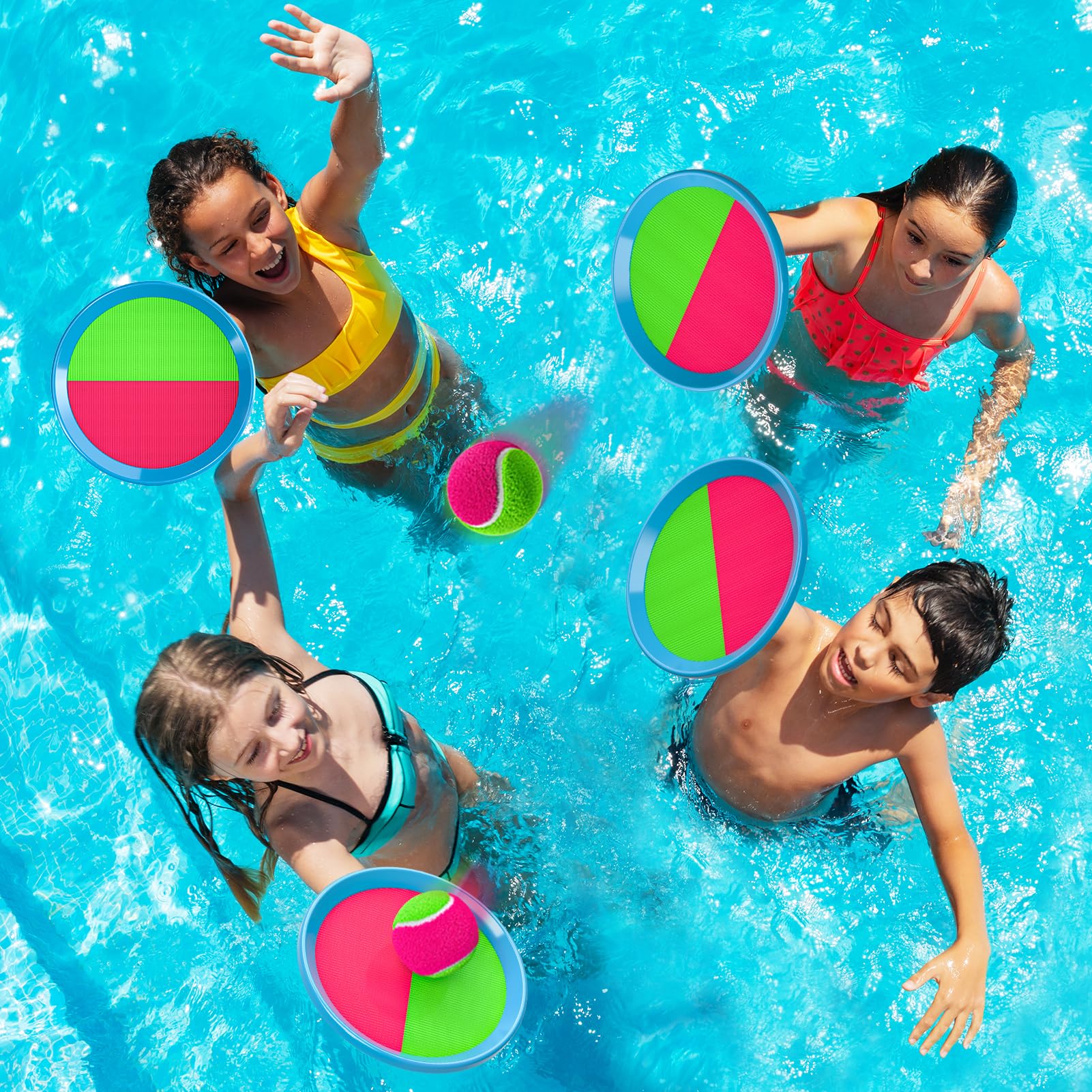 Portable outdoor game for family play Bennol velcro ball set for ages 4-12