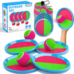Bennol toss and catch velcro ball set with 4 paddles and storage bag