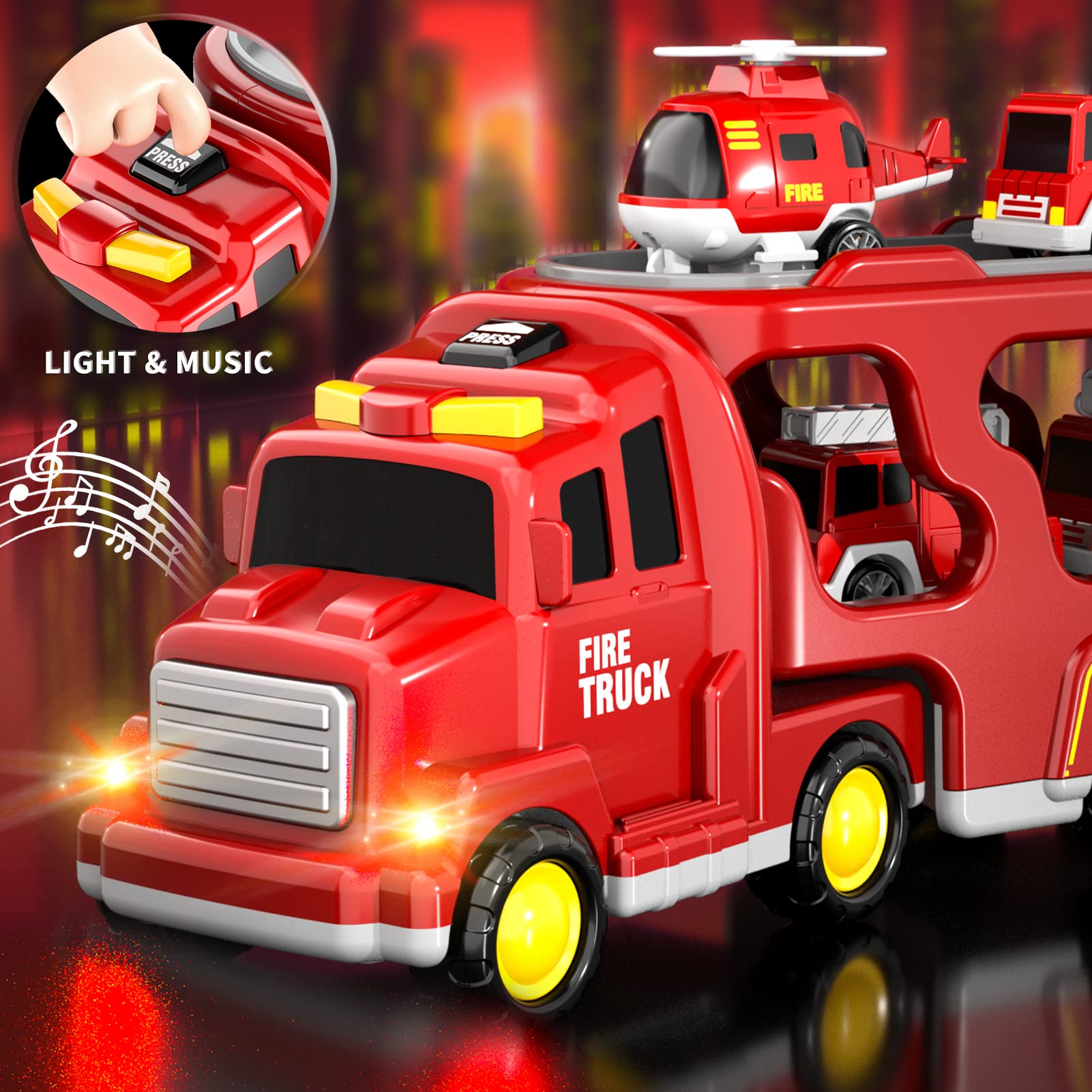 Detachable trailer with rotating vehicles in Bennol set