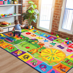BENRON 4x6 Kids Rug educational ABC alphabet design