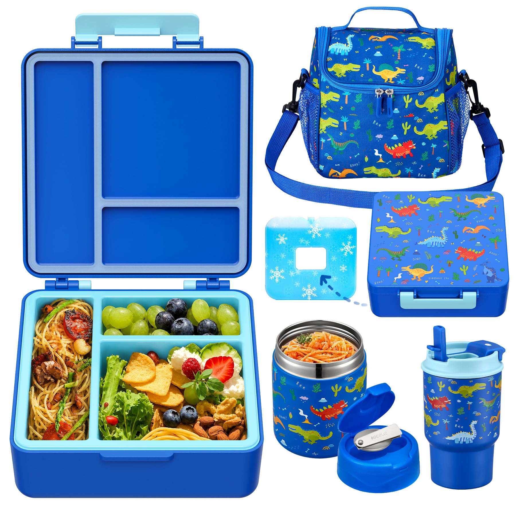 Bento Lunch Box for Kids 3-compartment design