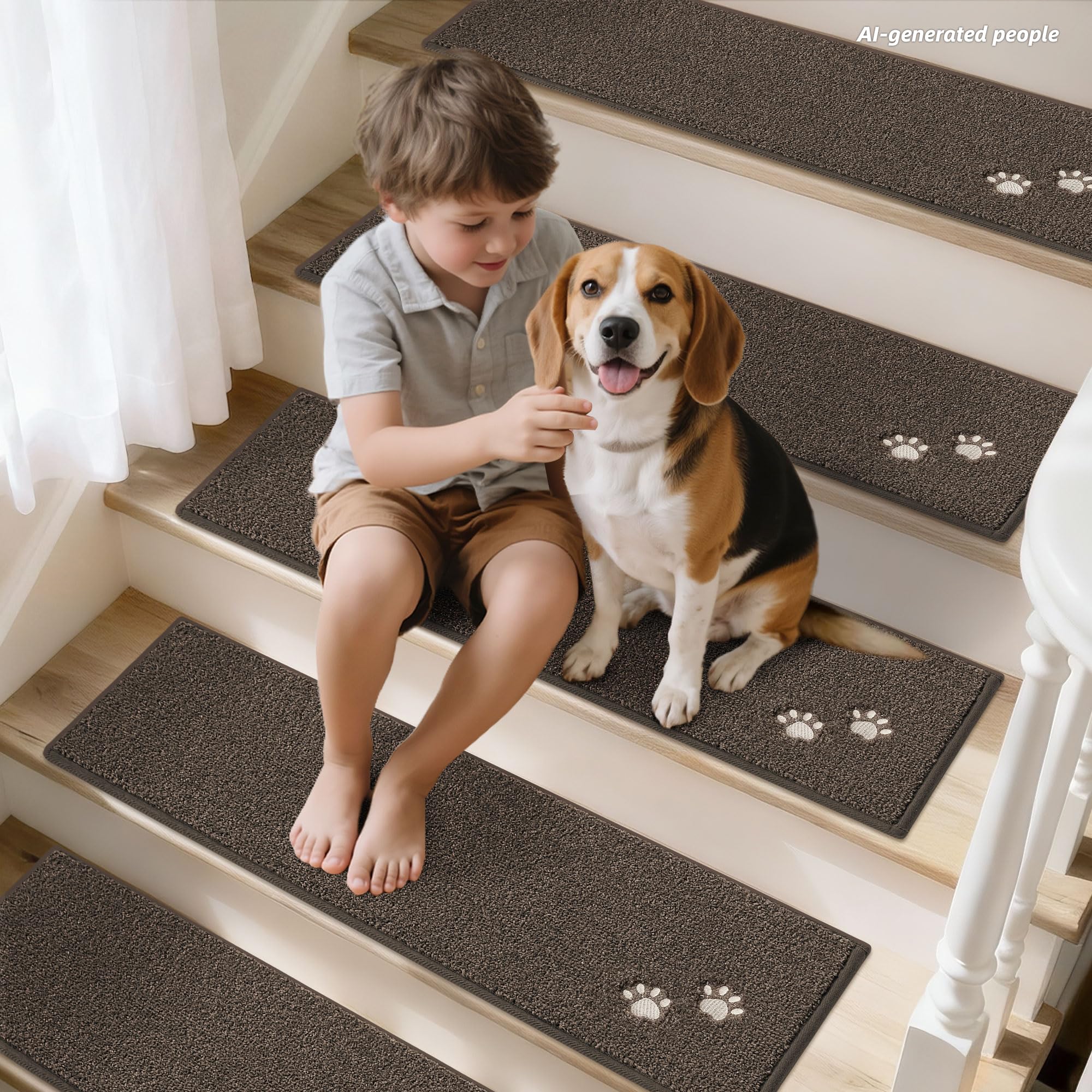Machine washable BEQHAUSE stair treads