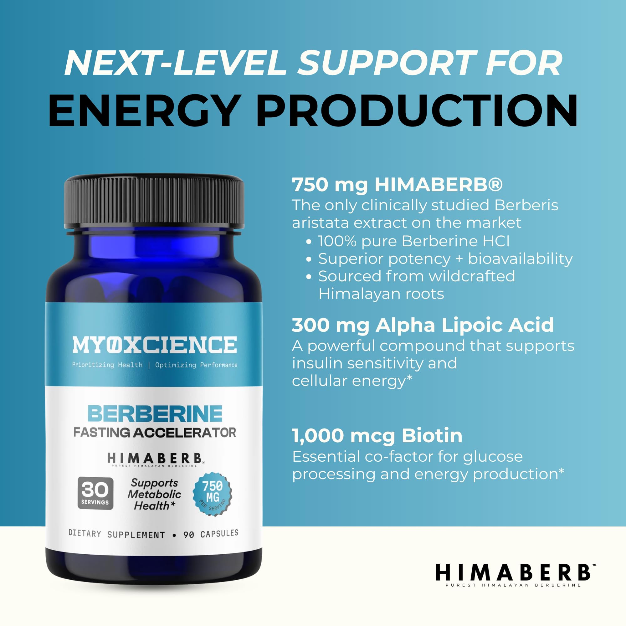 Berberine HCl formula without carriers or excipients label