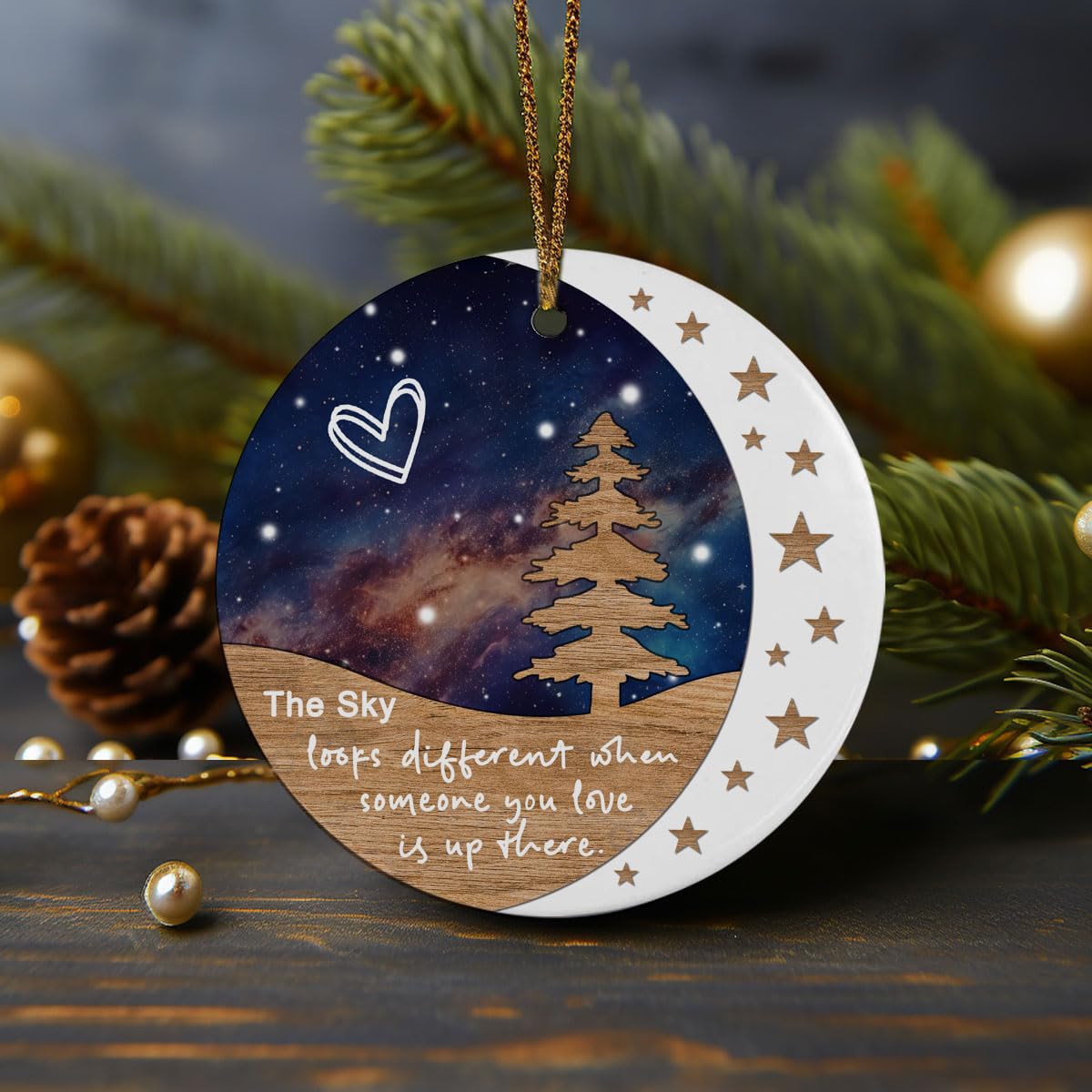Bereavement gift memorial ornament in gift box