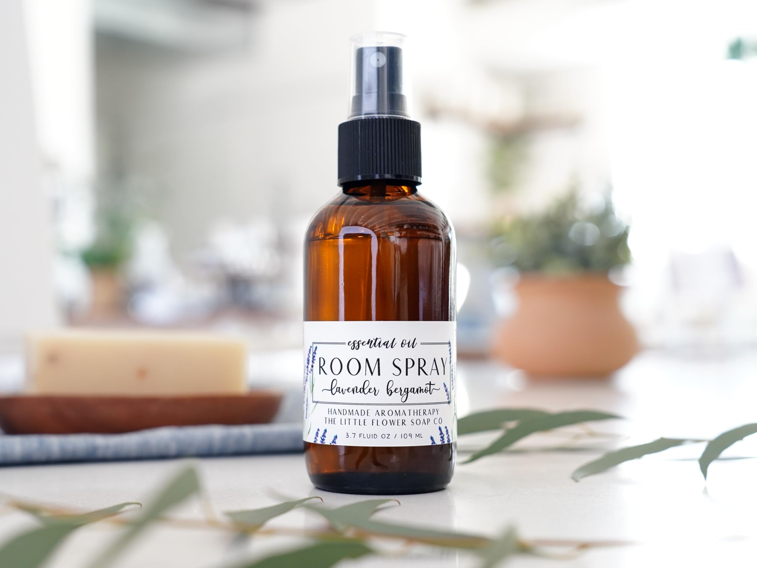 Bergamot grapefruit room spray bottle