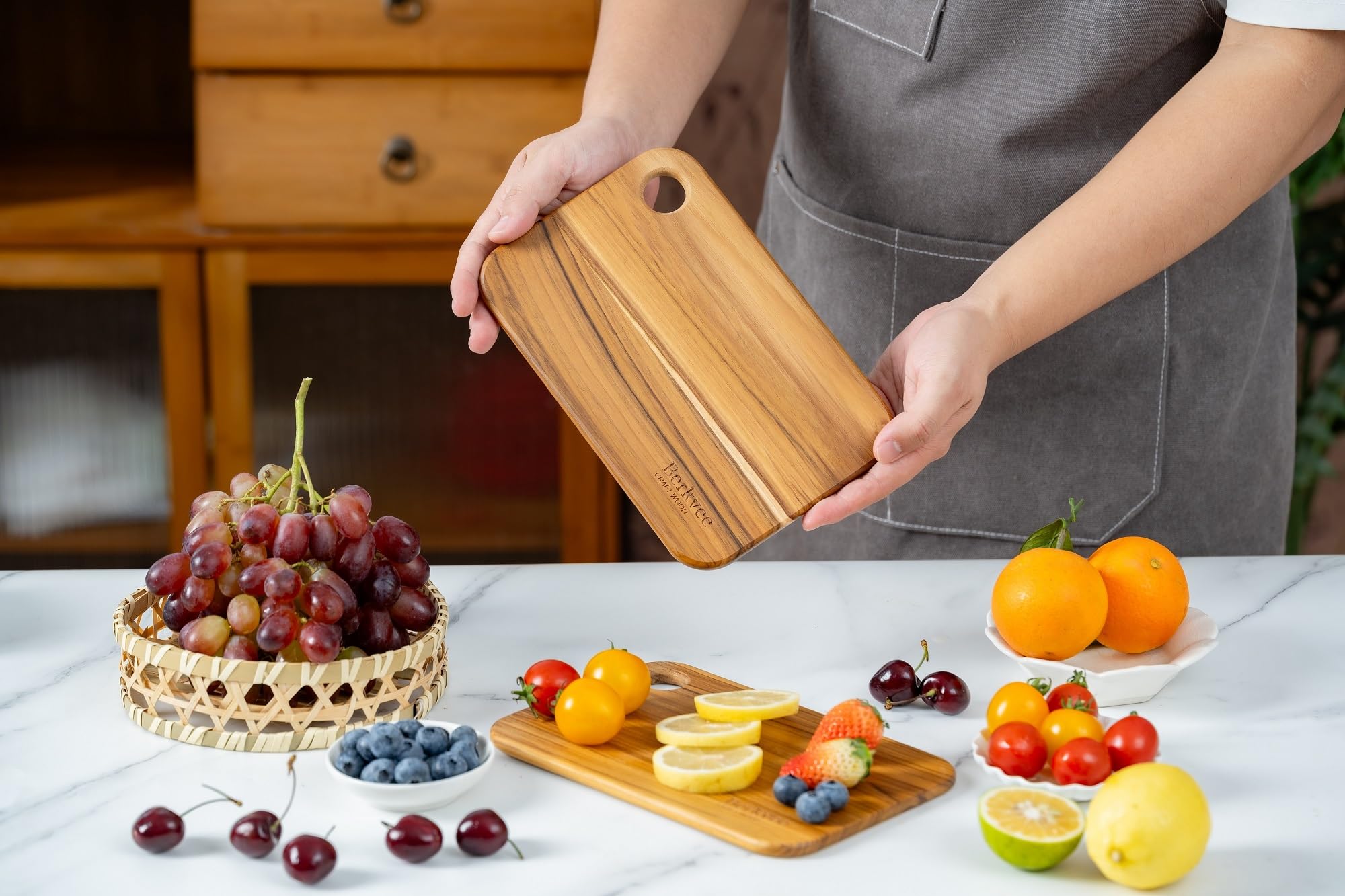 Mini lightweight cutting board Berkvee teak wood