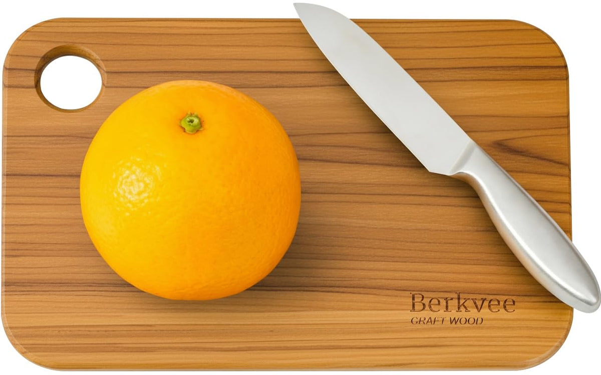Berkvee 2 Pcs teak wood cutting boards in pack