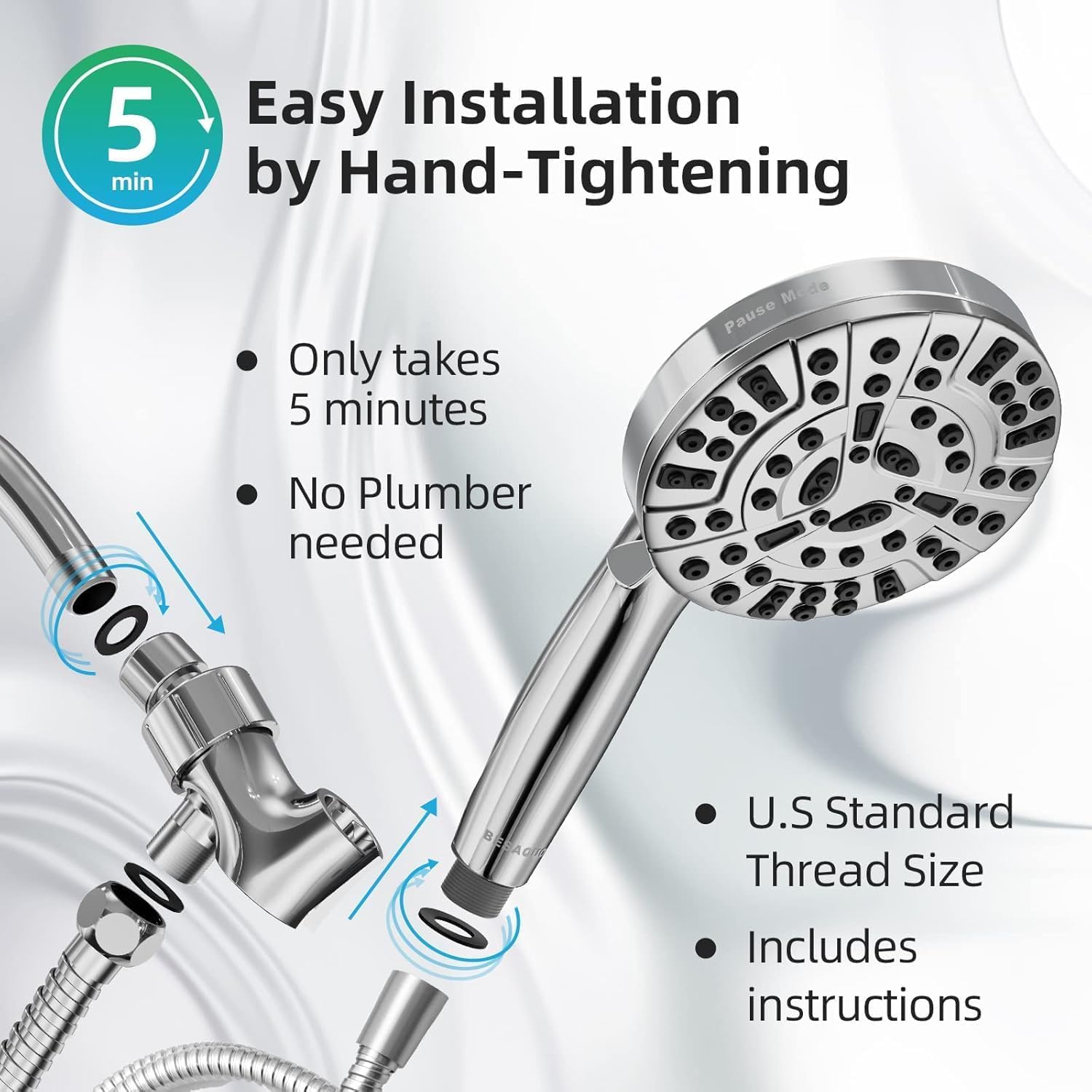 Family-friendly shower head suitable for all ages