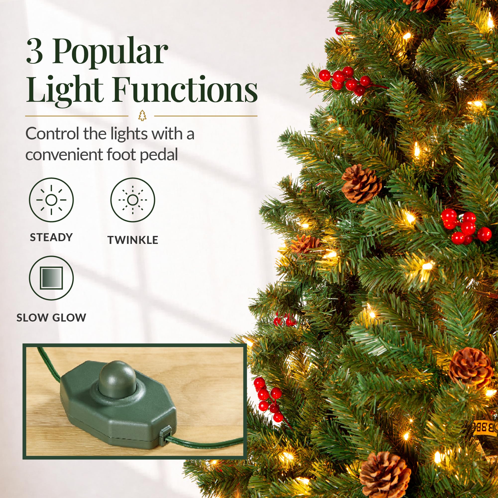 250 lights on Best Choice Products 6ft Christmas tree