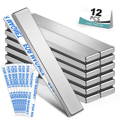 Best Choice Magnets 12 Pack Neodymium Bar Magnets 60 x 10 x 3 mm
