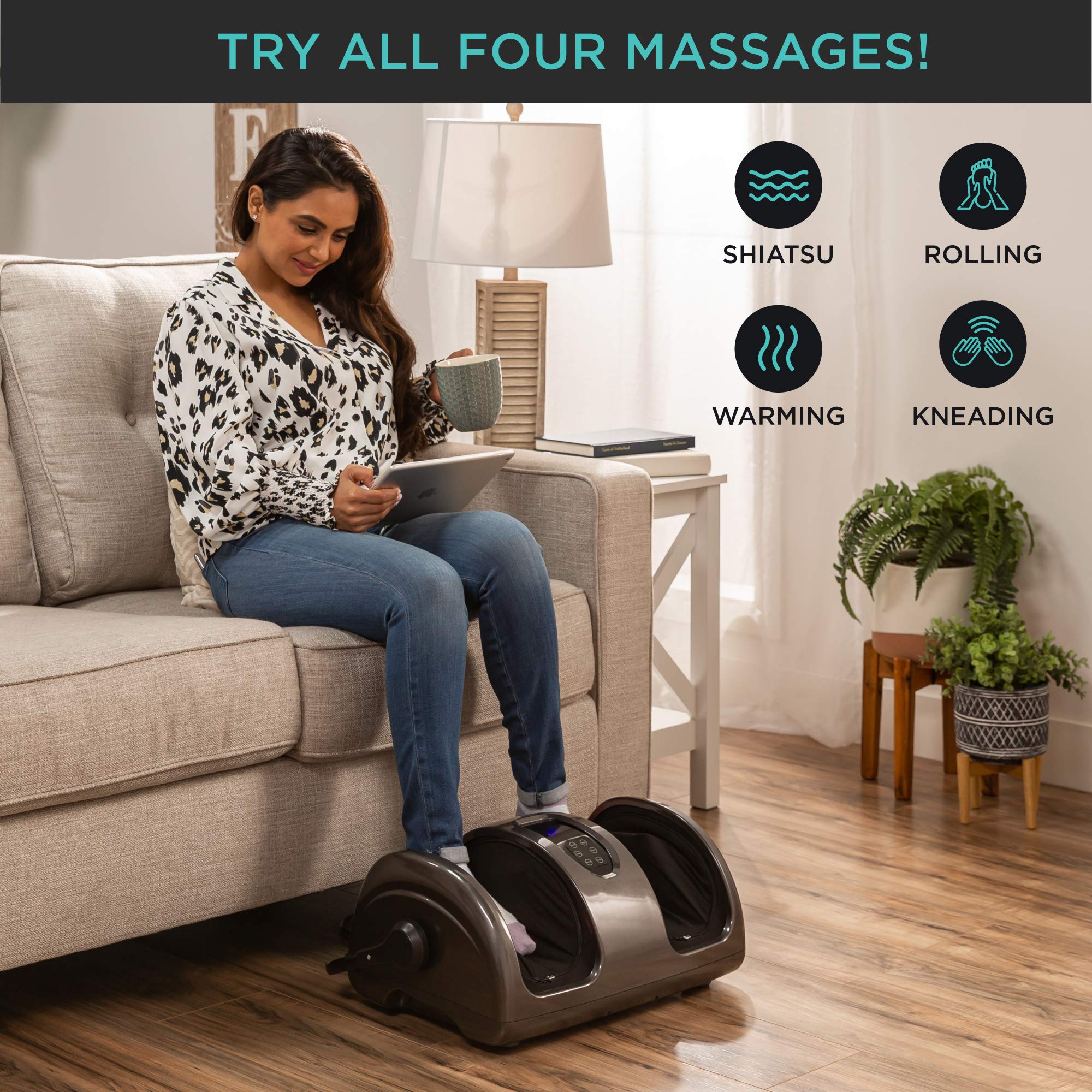 Removable machine washable cover on Best Choice Products Shiatsu Foot Massager