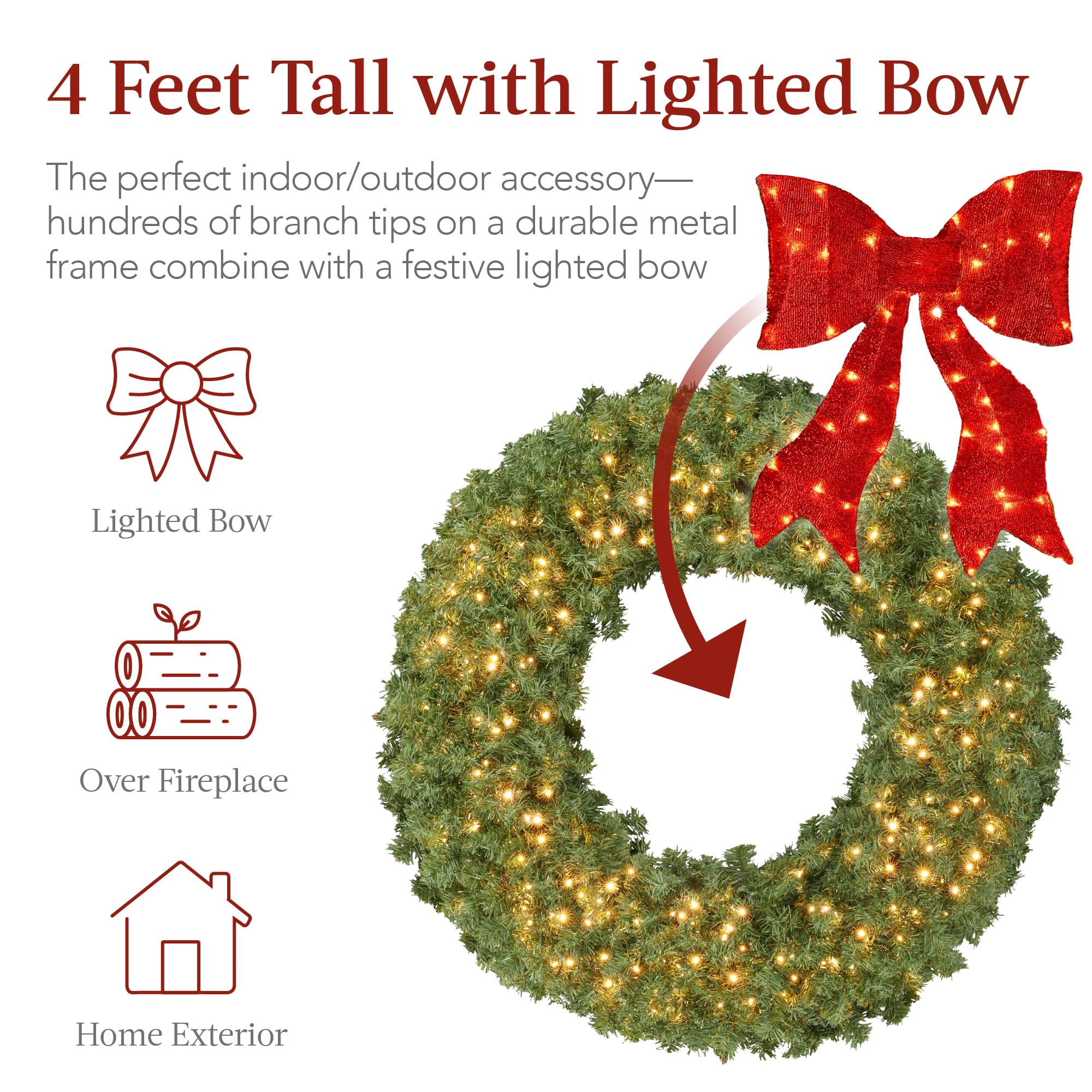 Best Choice Products 48in wreath with 714 PVC tips