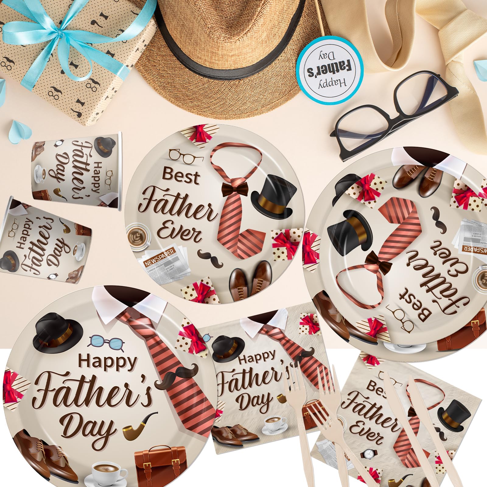 best father ever themed party supplies image