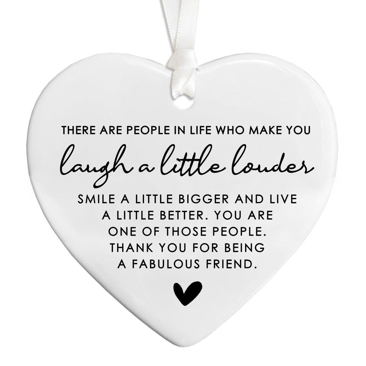 Best Friend Gift Ceramic Heart Plaque front view