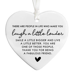 Best Friend Gift Ceramic Heart Plaque front view
