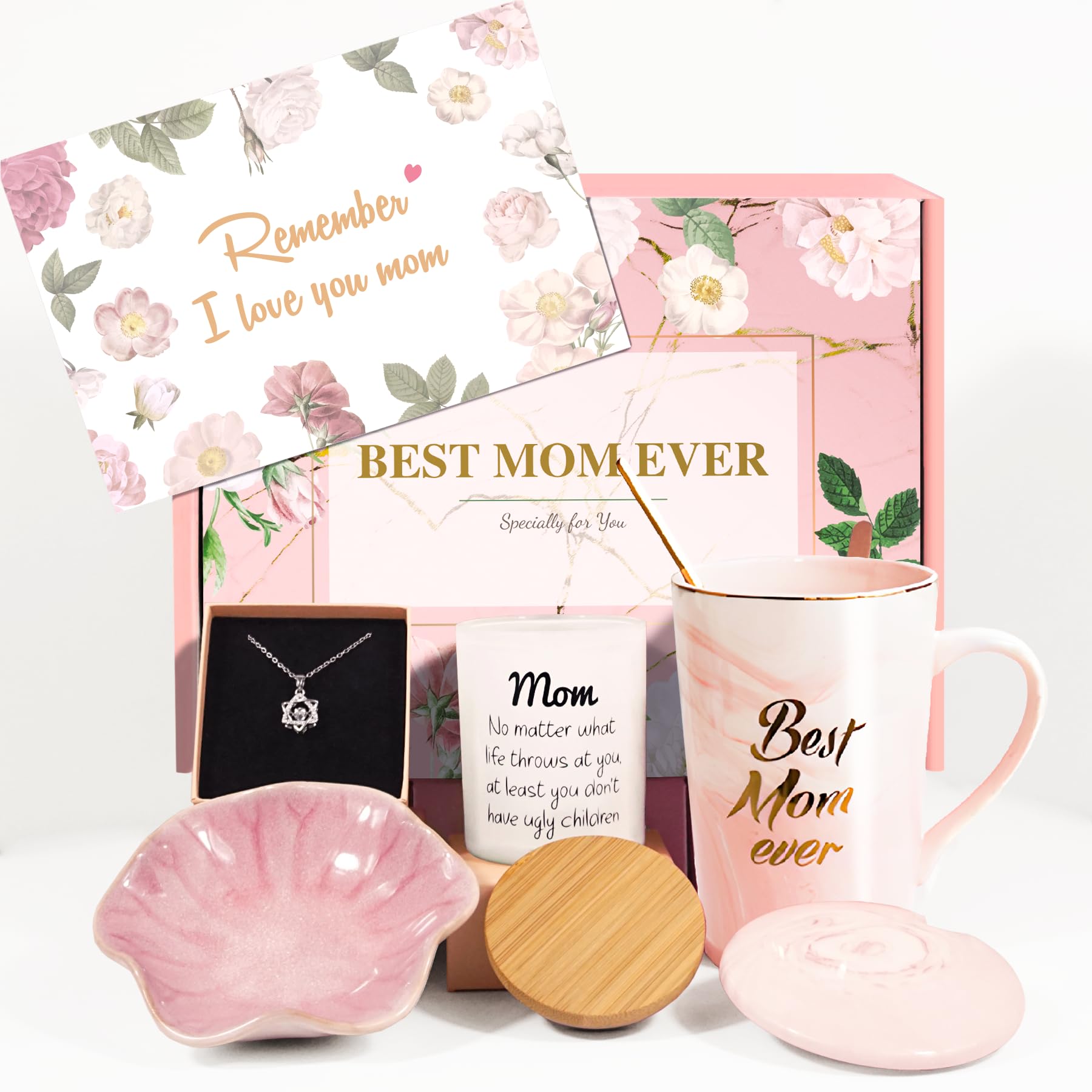 Best Mom Ever mug with lid and golden spoon