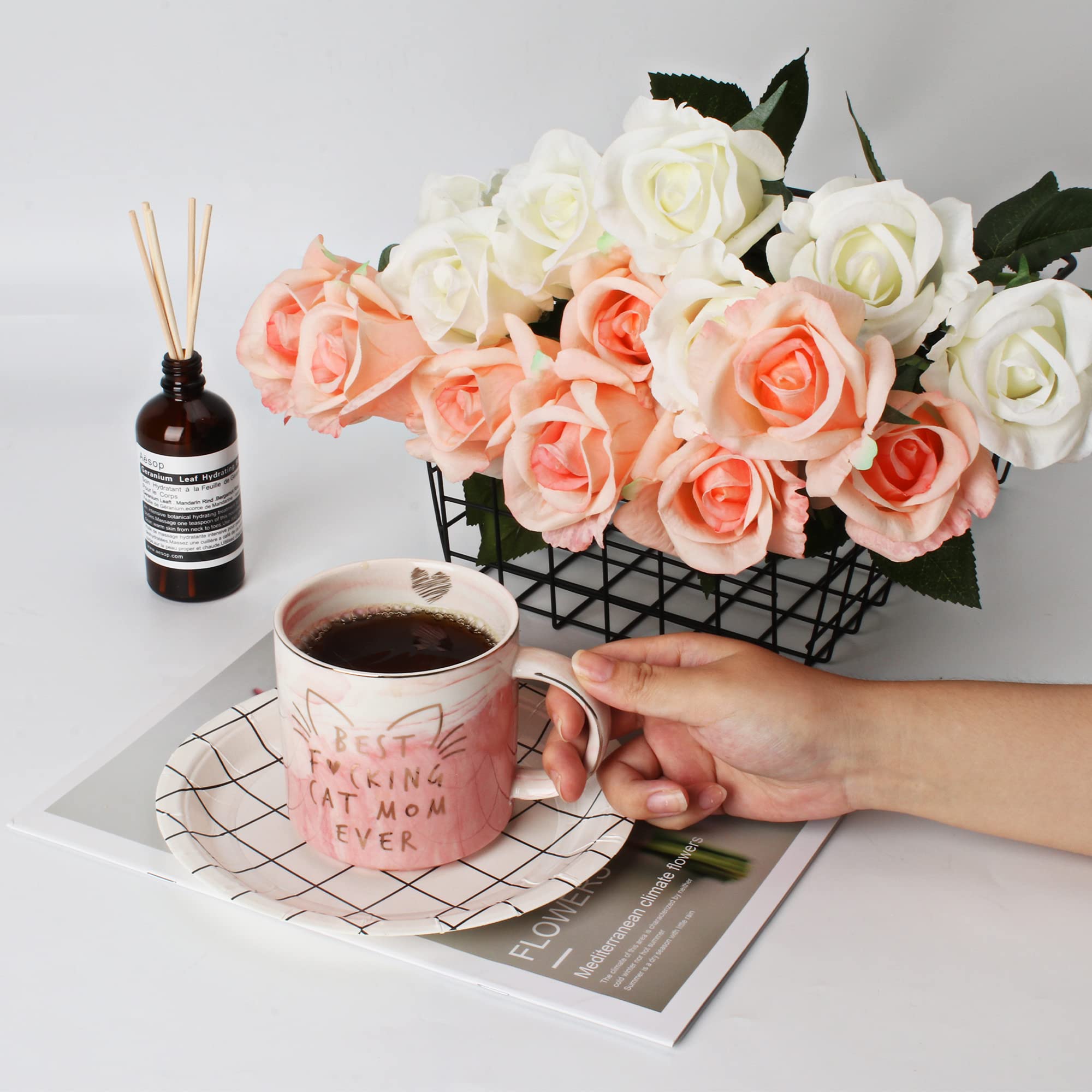 Best Mom Ever pink marble mug