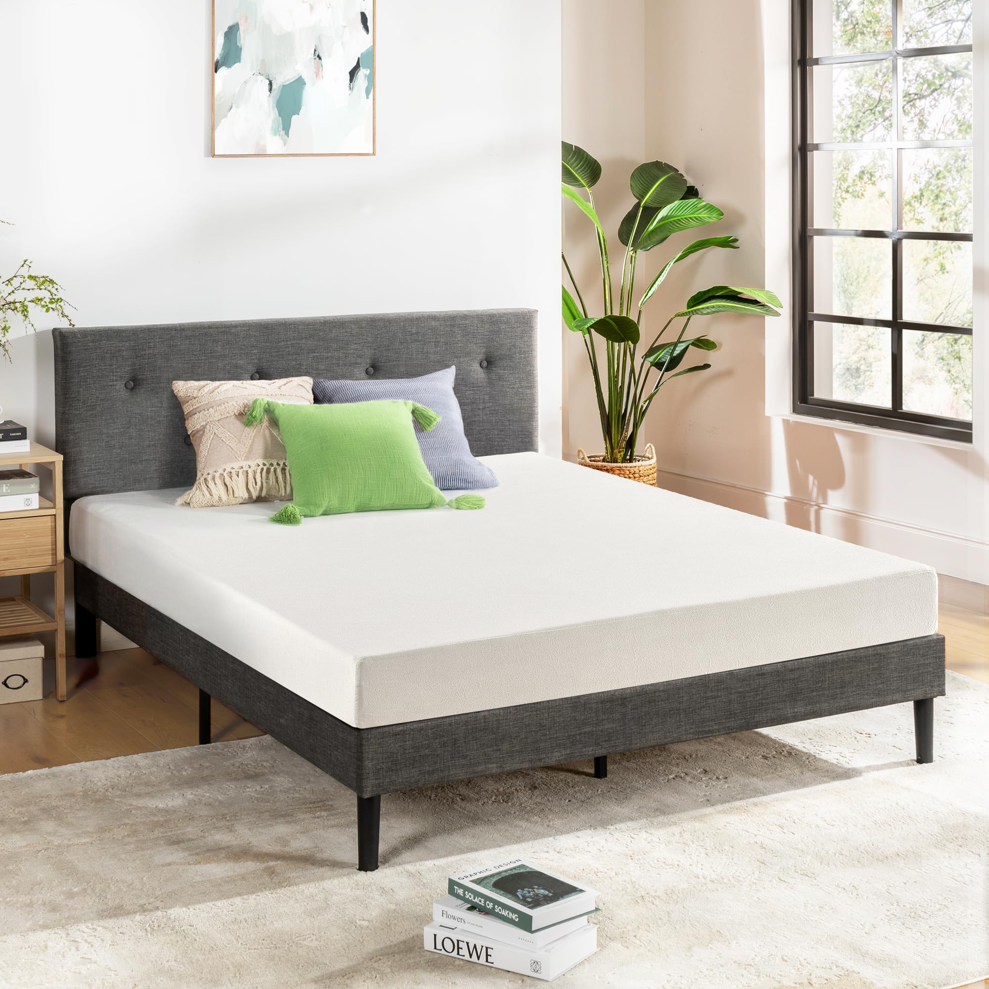 Best Price Mattress bed in a box green tea packaging closeup