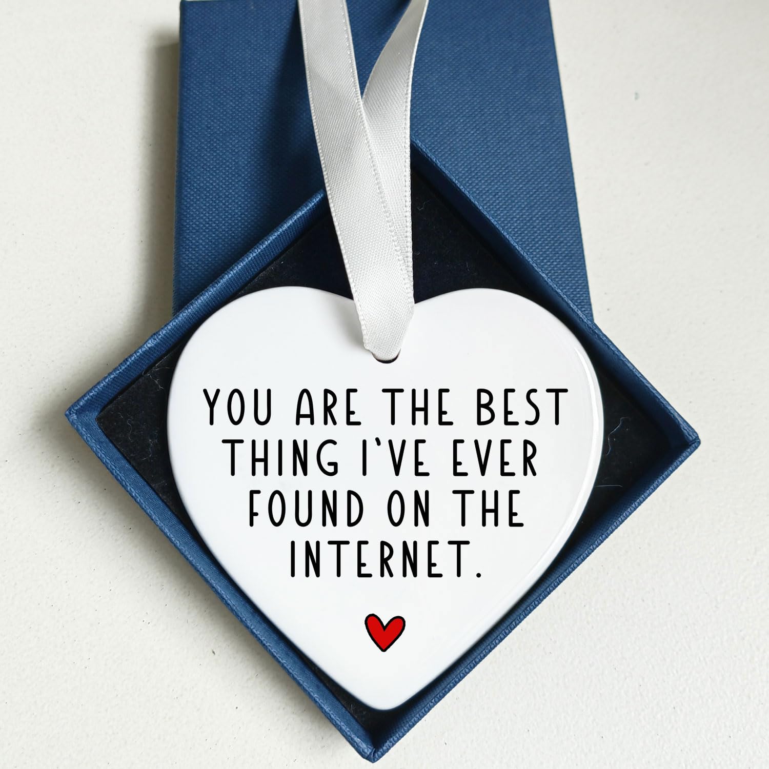 Gift box ready Valentine keepsake ornament