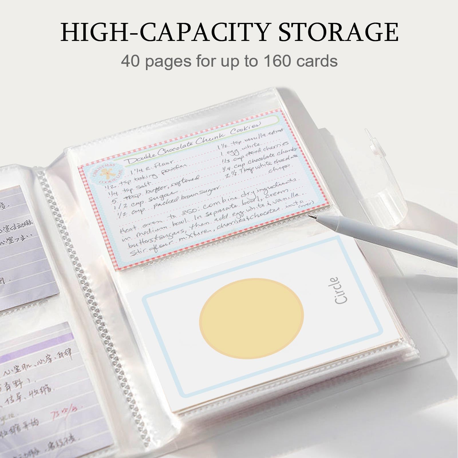 BetterJonny clear plastic card holder interior