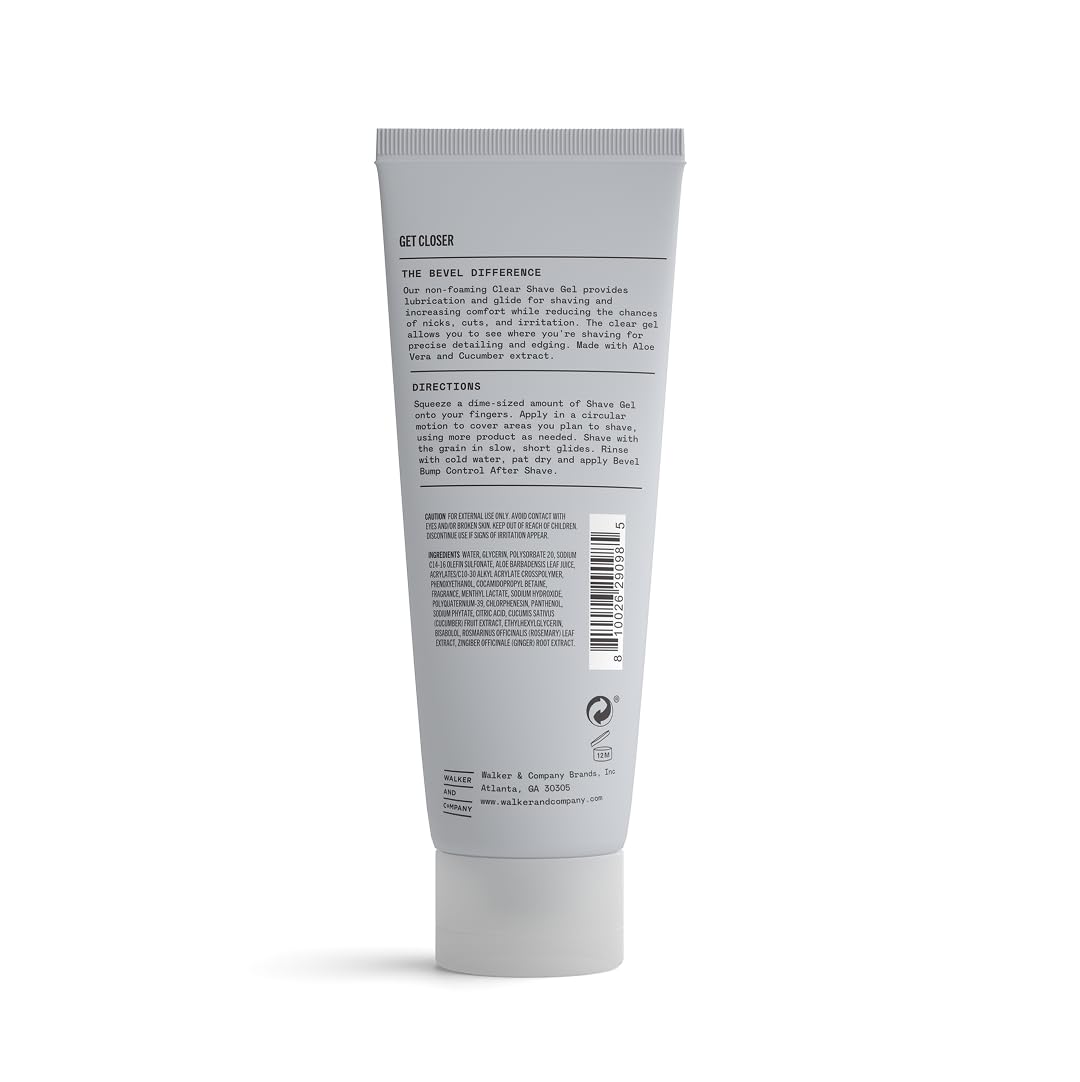 Bevel Essentials Aloe Vera cucumber shave gel label