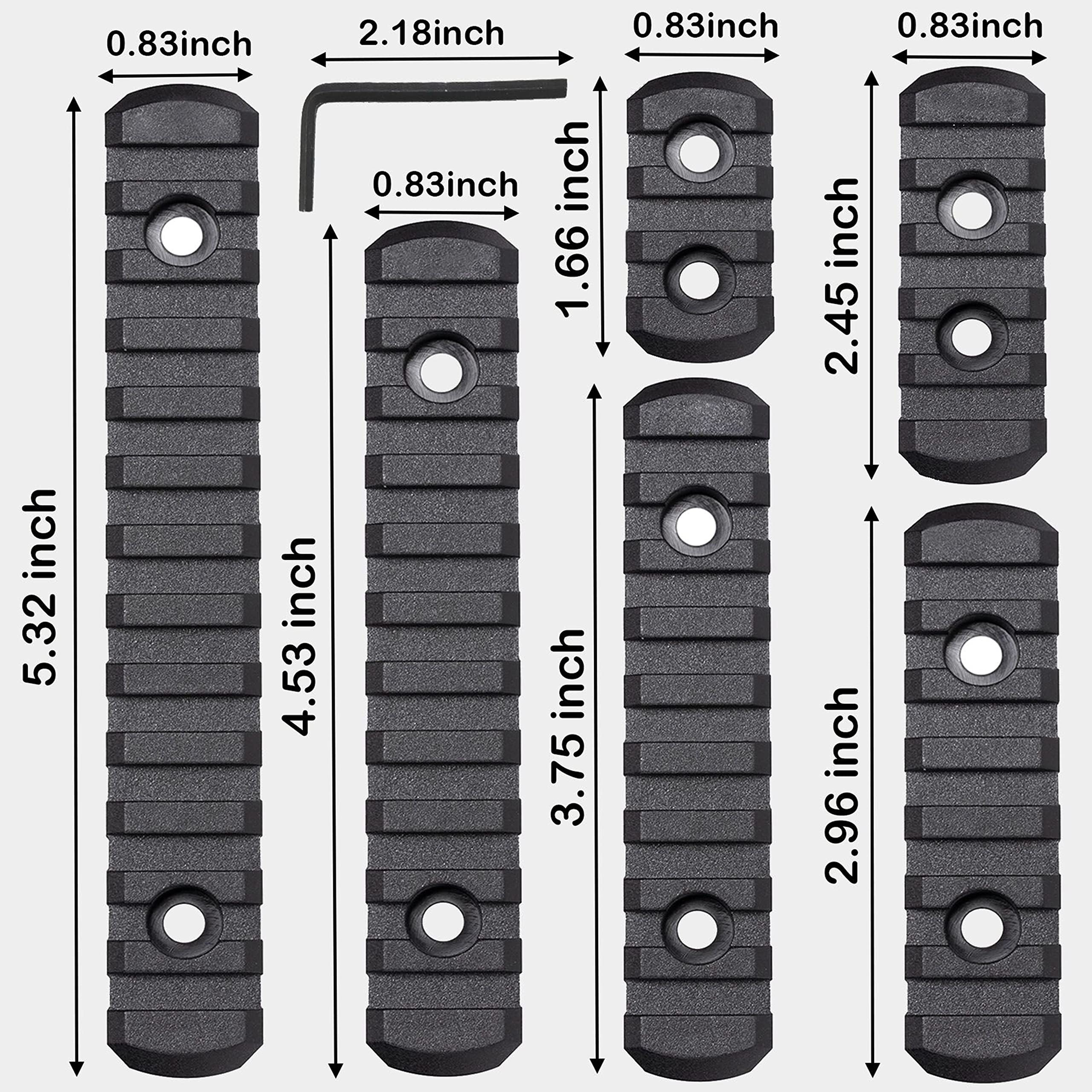 Beveled ends reduce snagging on Picatinny rail image