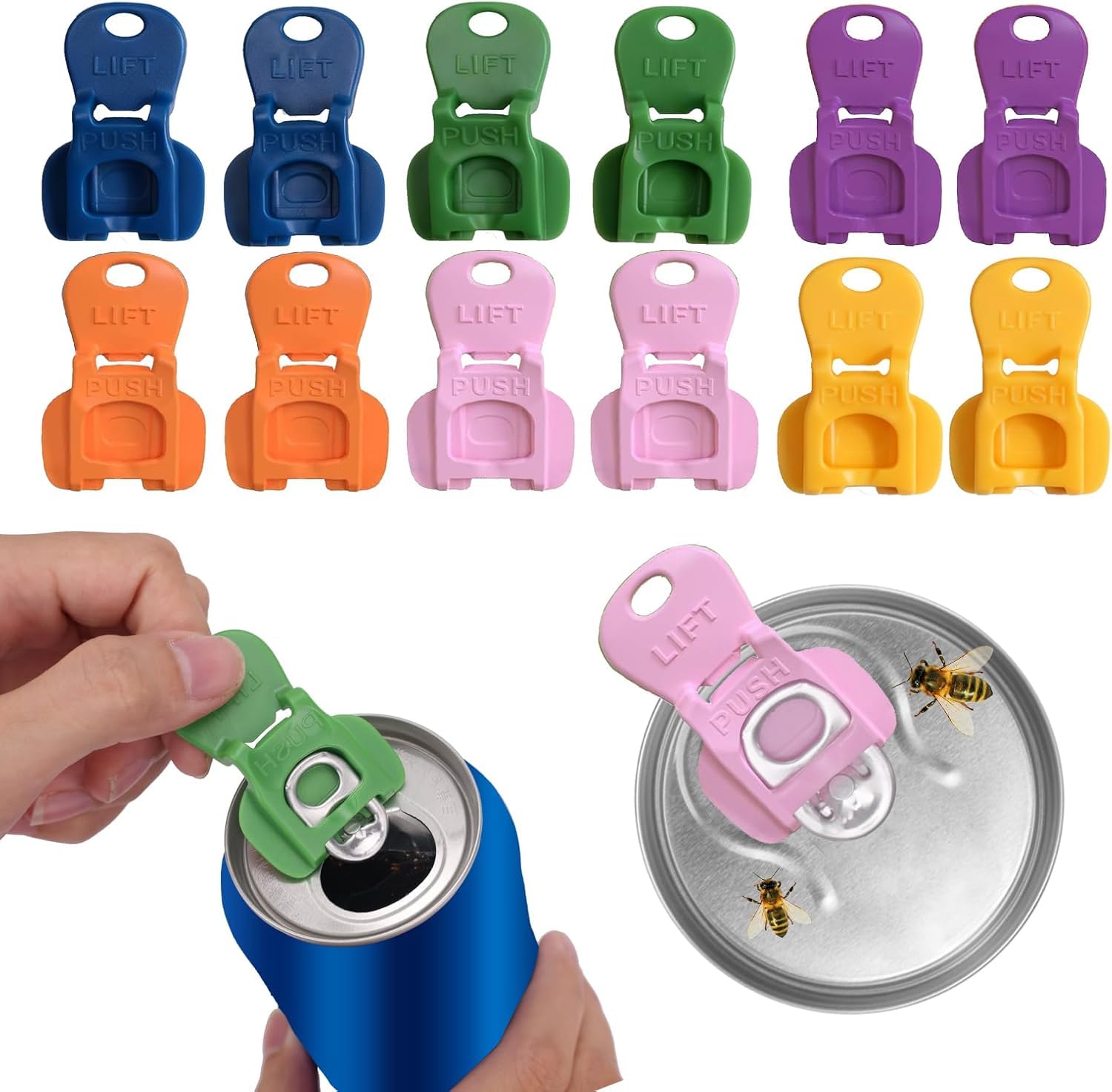 Colorful 12-pack of can covers for cans