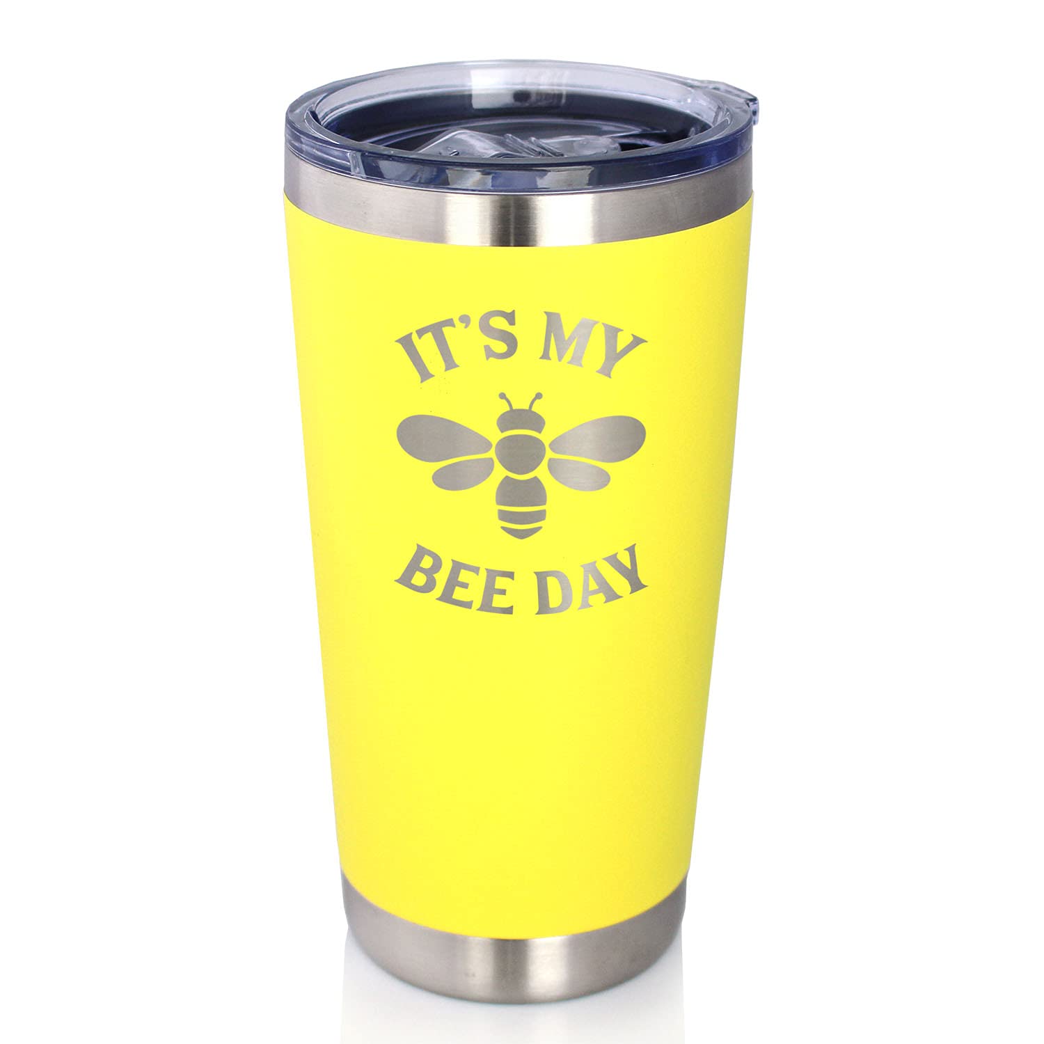 Bevvee Bee Day Insulated Tumbler 20 oz yellow