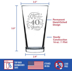 16 oz Bevvee bar quality pint glass heavy weighted bottom