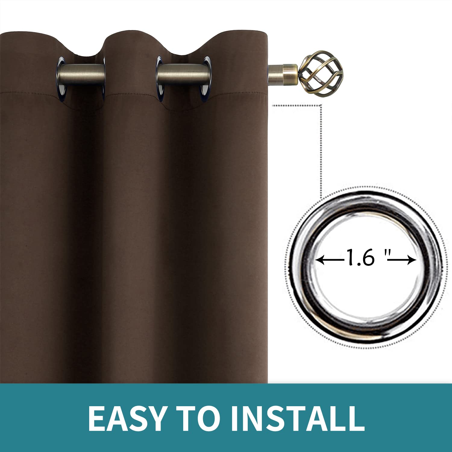 Thermal insulated blackout curtains for energy saving
