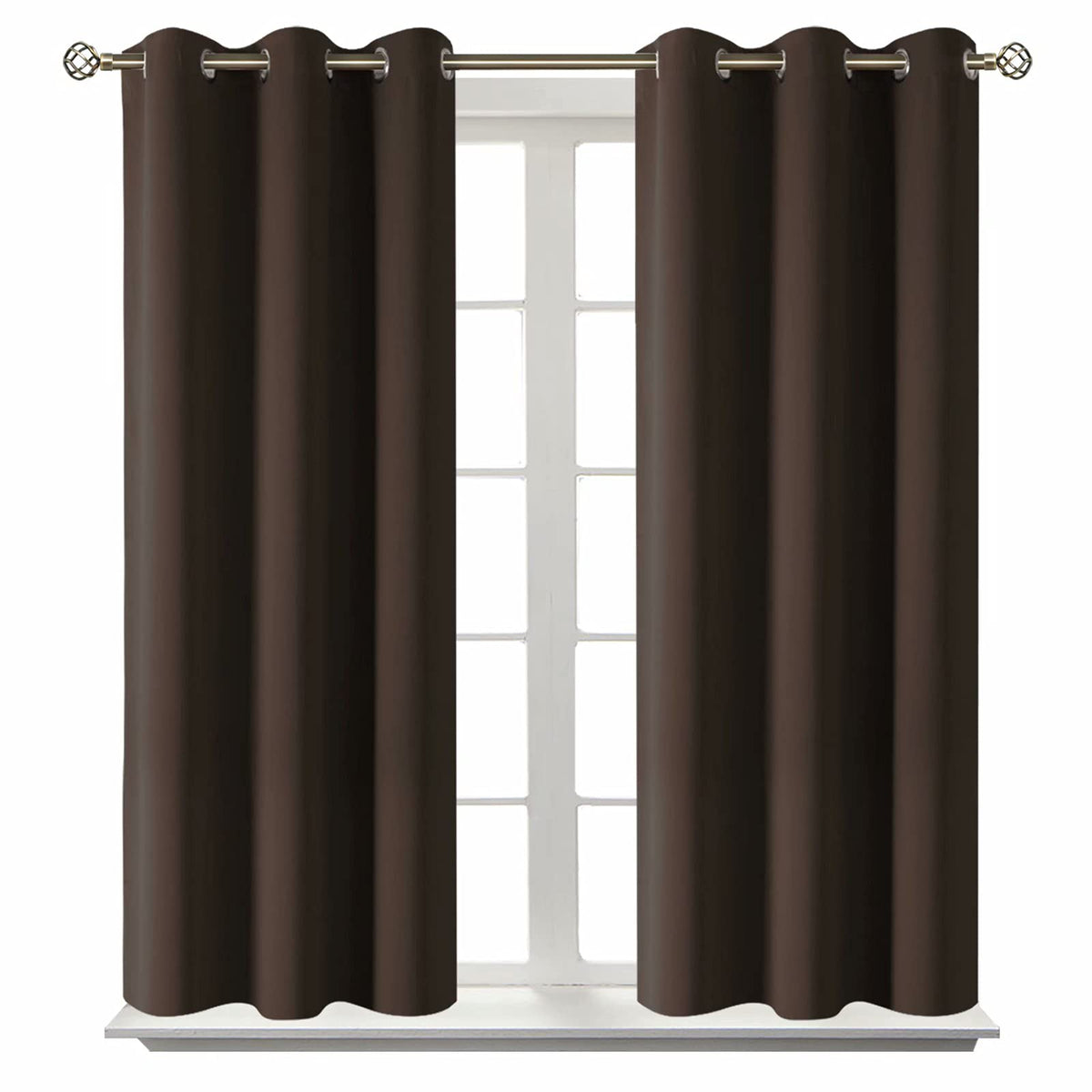 BGment short curtains for small window 38x45 panel set