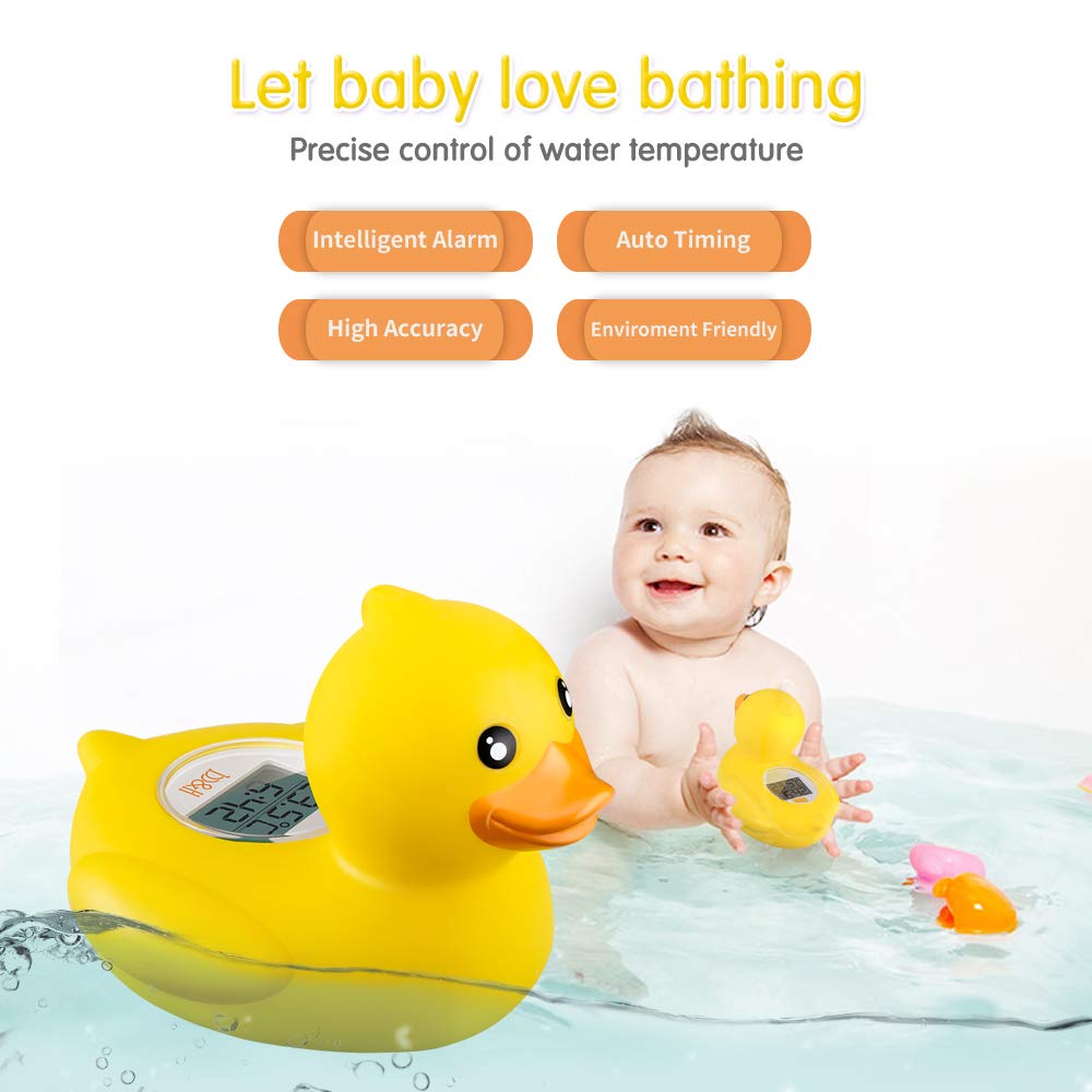 digital bath thermometer with Celsius and Fahrenheit display