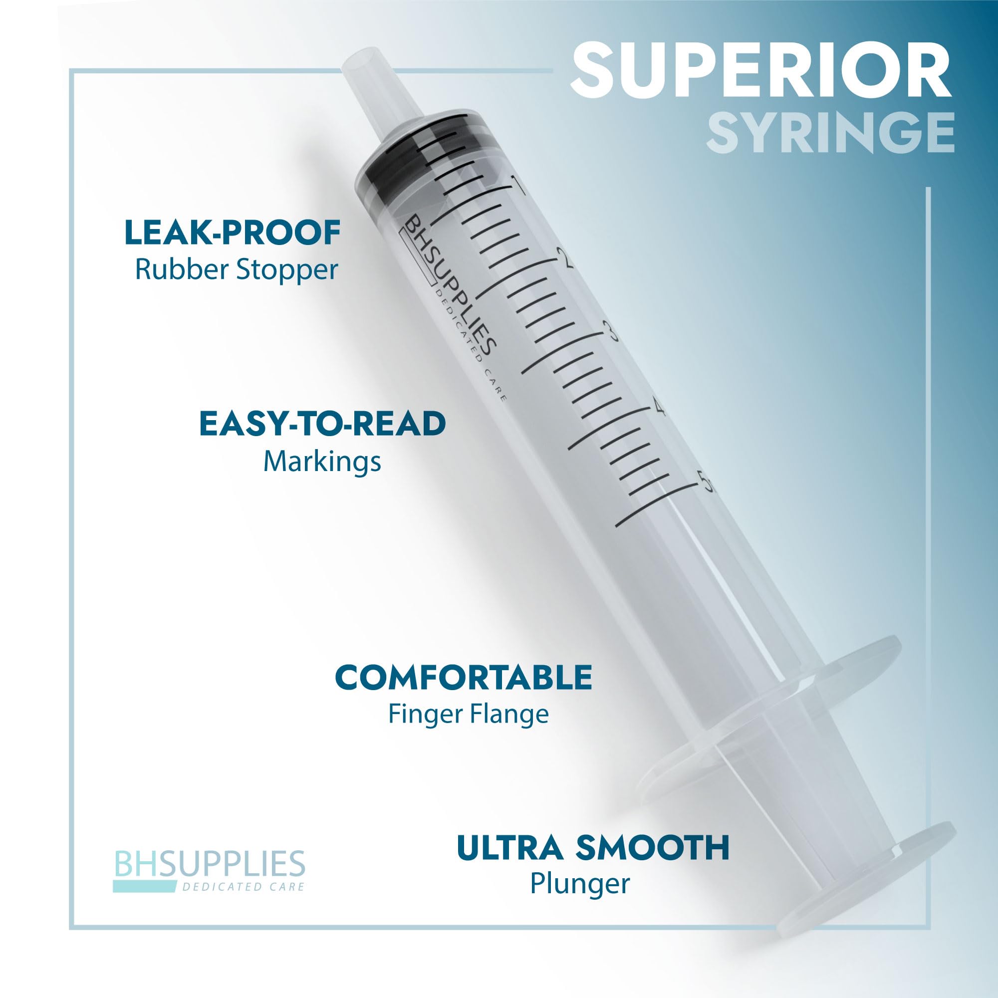 No Needle BH Supplies sterile syringes with latex-free plastic