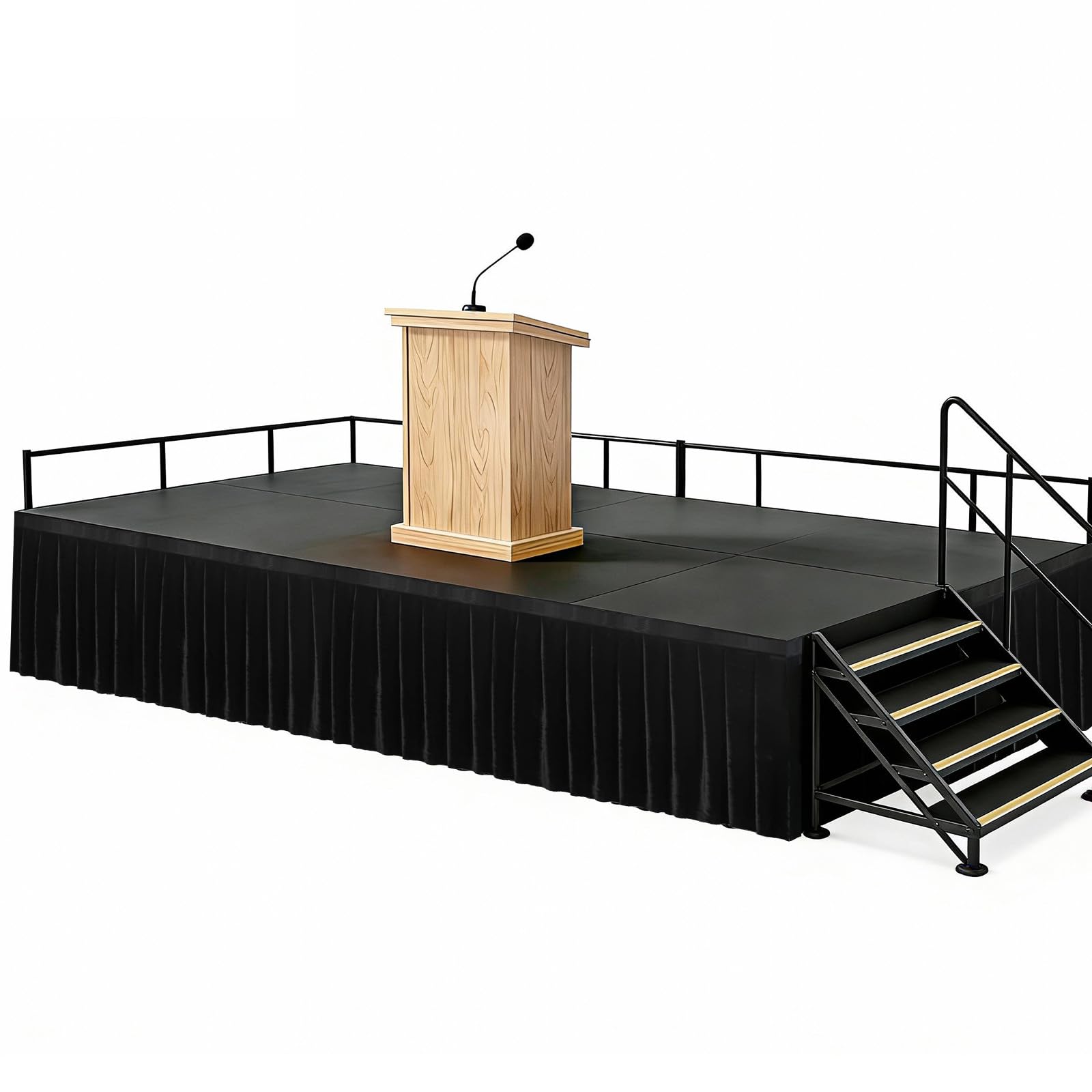 Bhyhok stage skirt 16 ft 28 in black front view