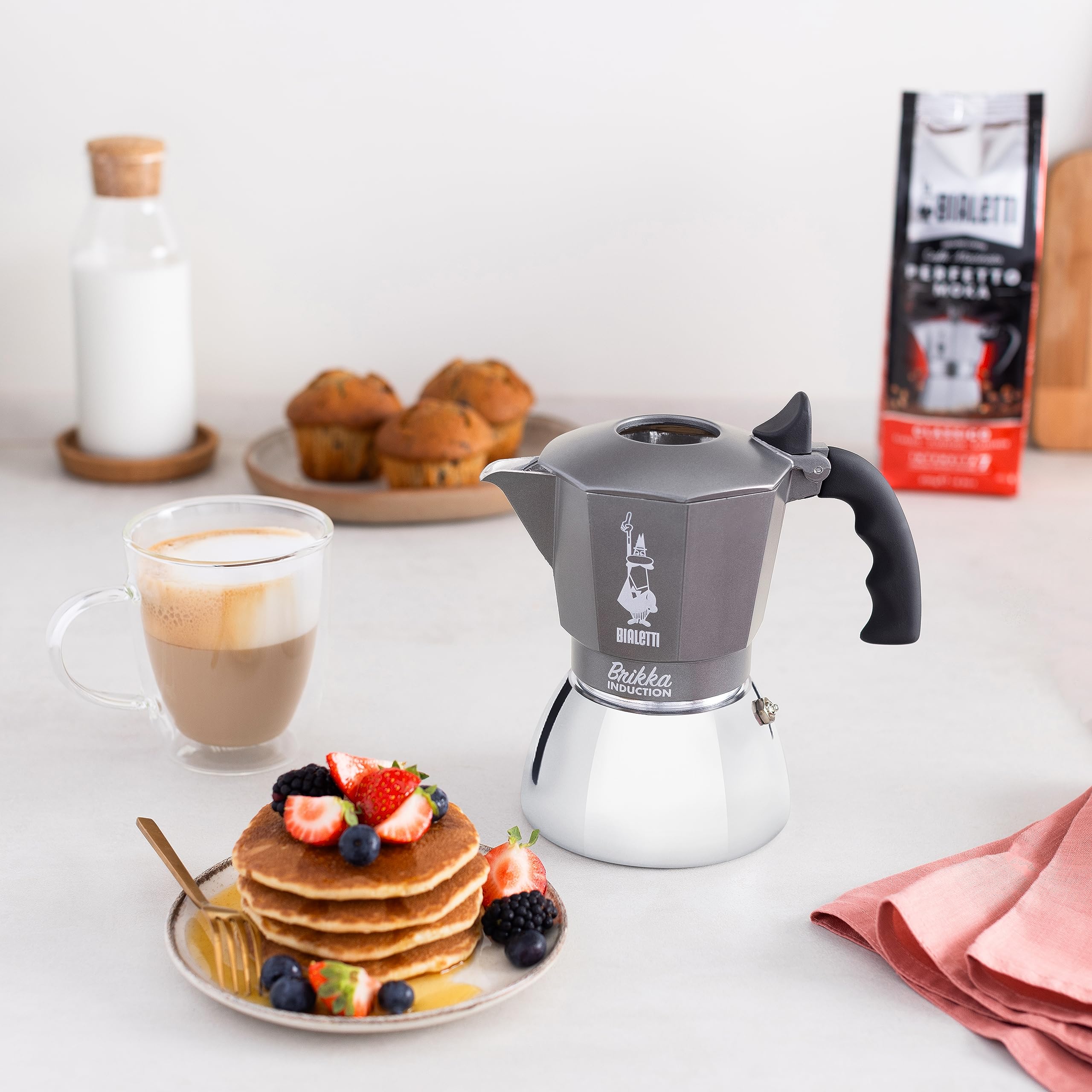 Bialetti Brikka Induction crema espresso setup