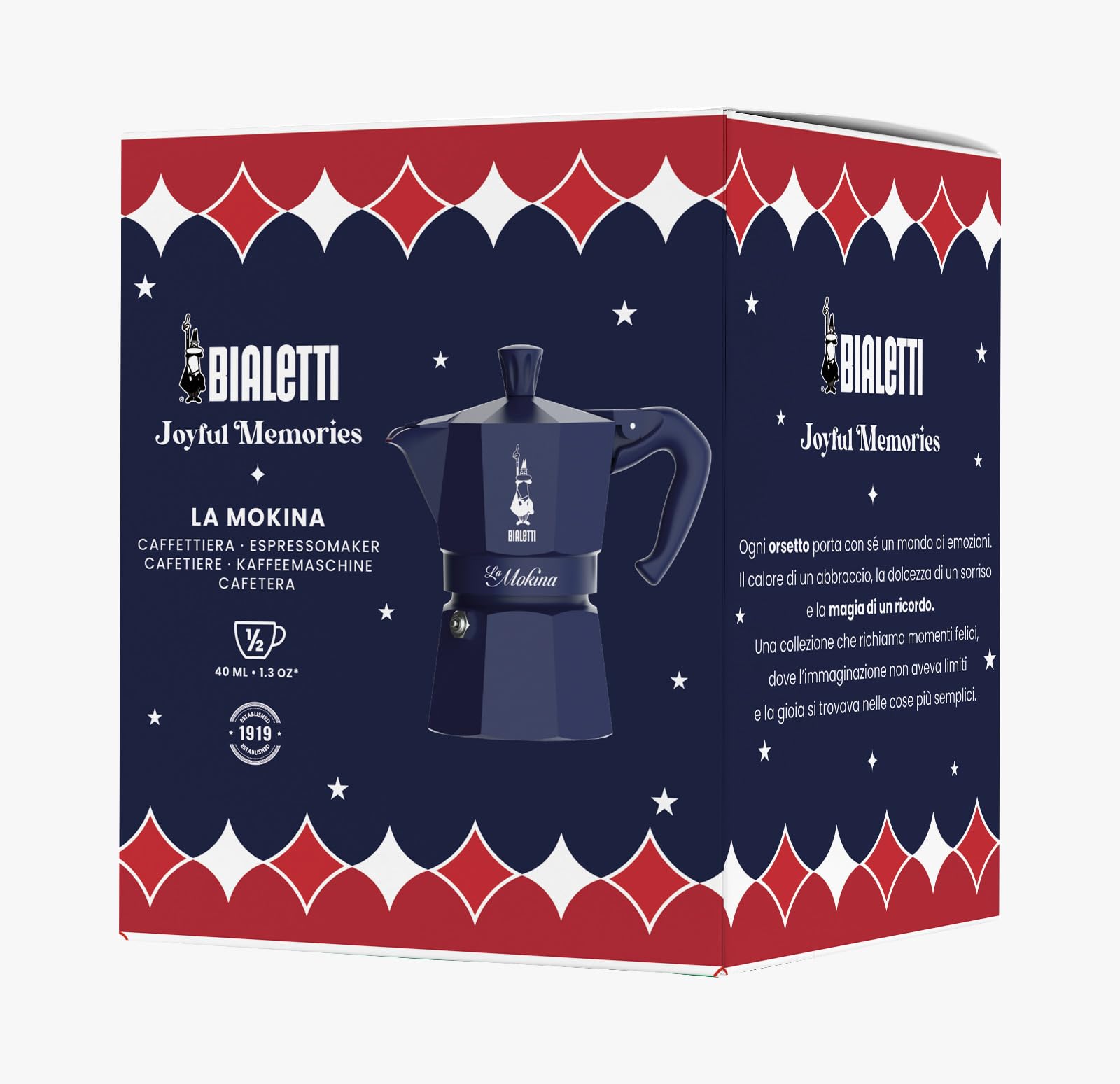 Blue Moka Express stovetop espresso maker 40 ml image