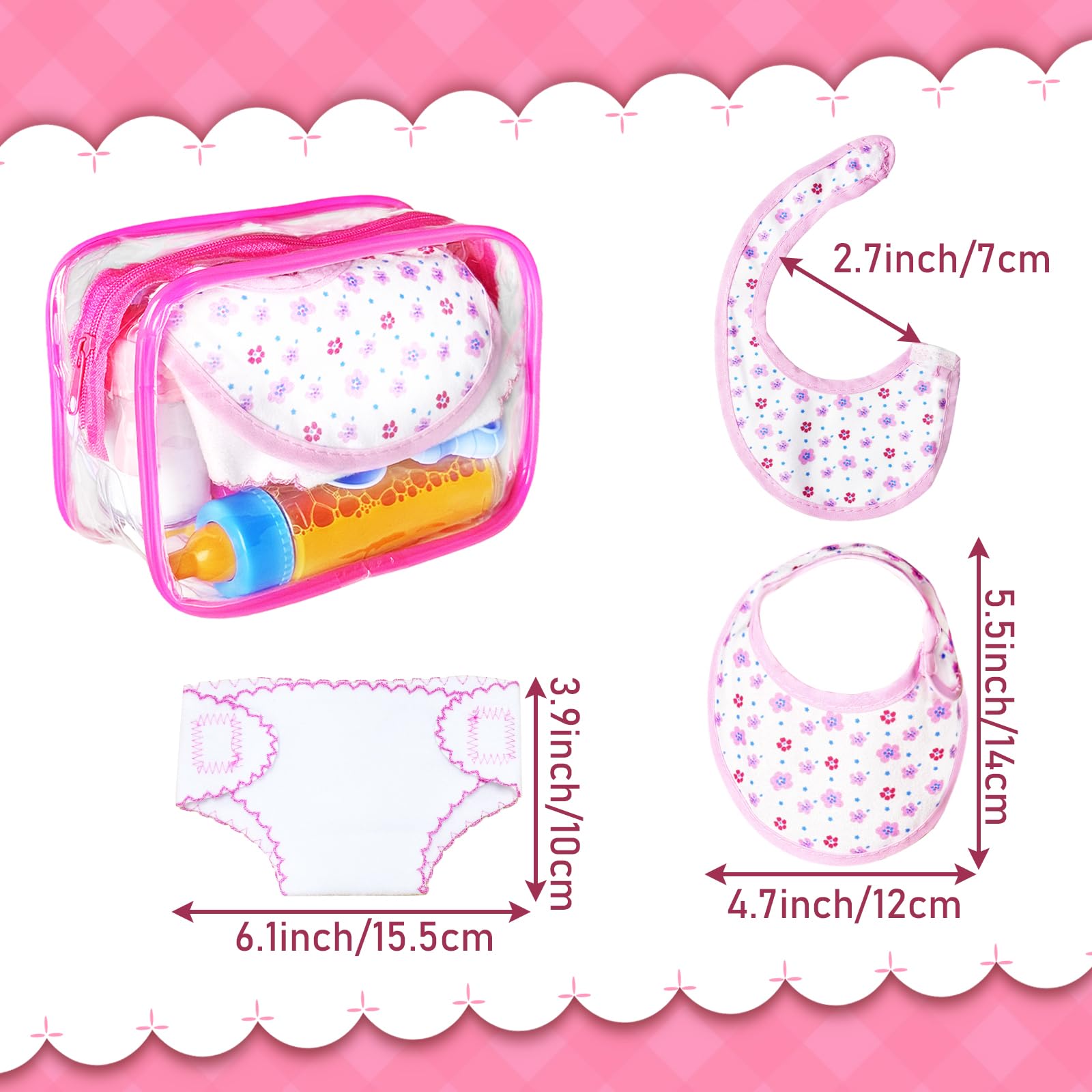 Two bibs and two pacifiers from the kit